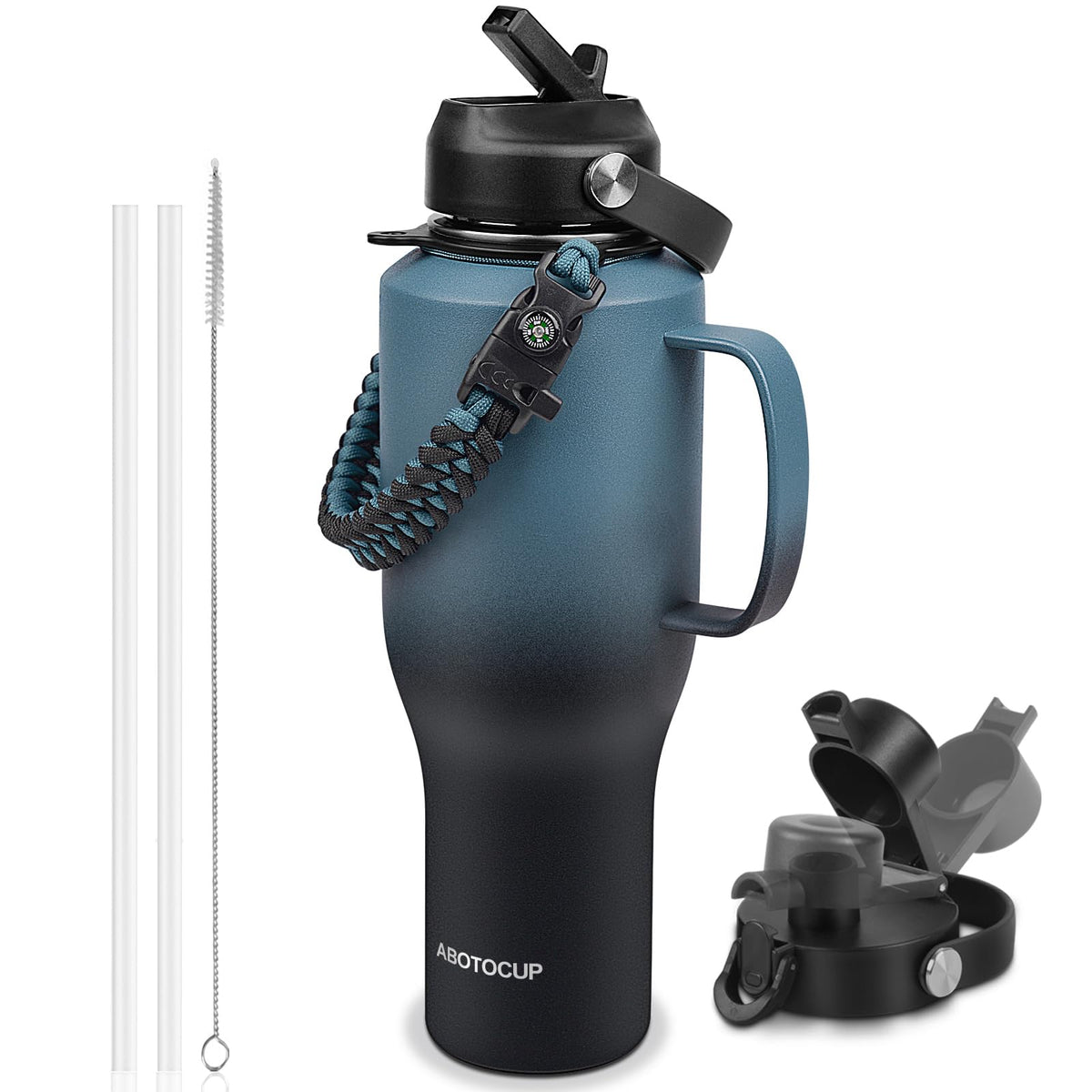 Water Bottle 40oz (Indigo Black / 40 Ounces)