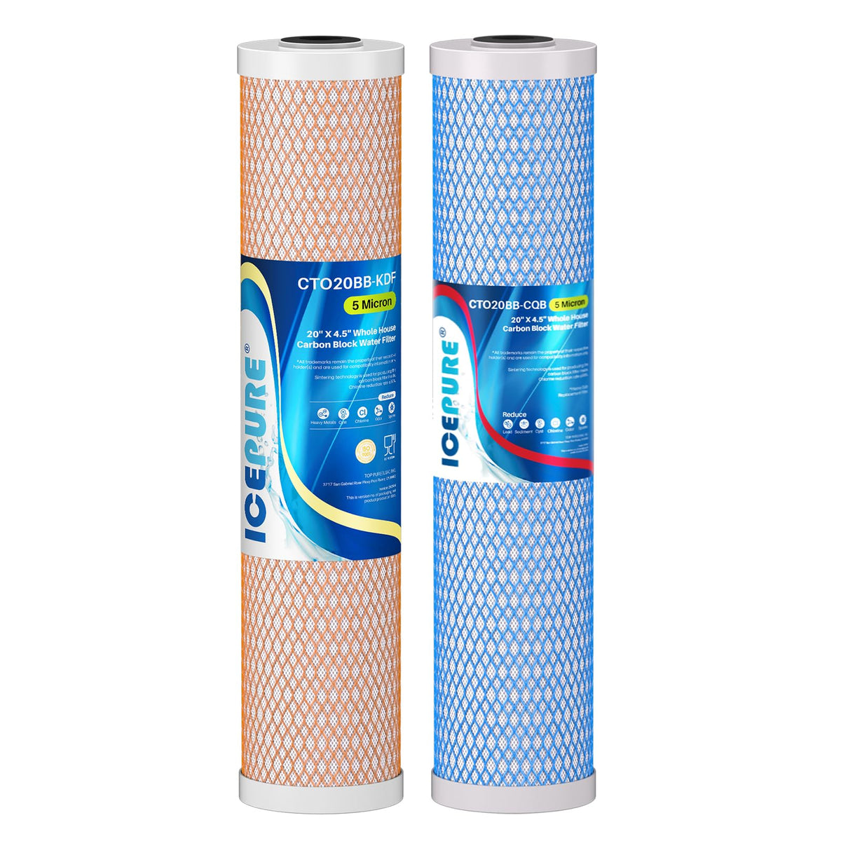4.5"x 20" Whole House CTO Carbon Water Filter