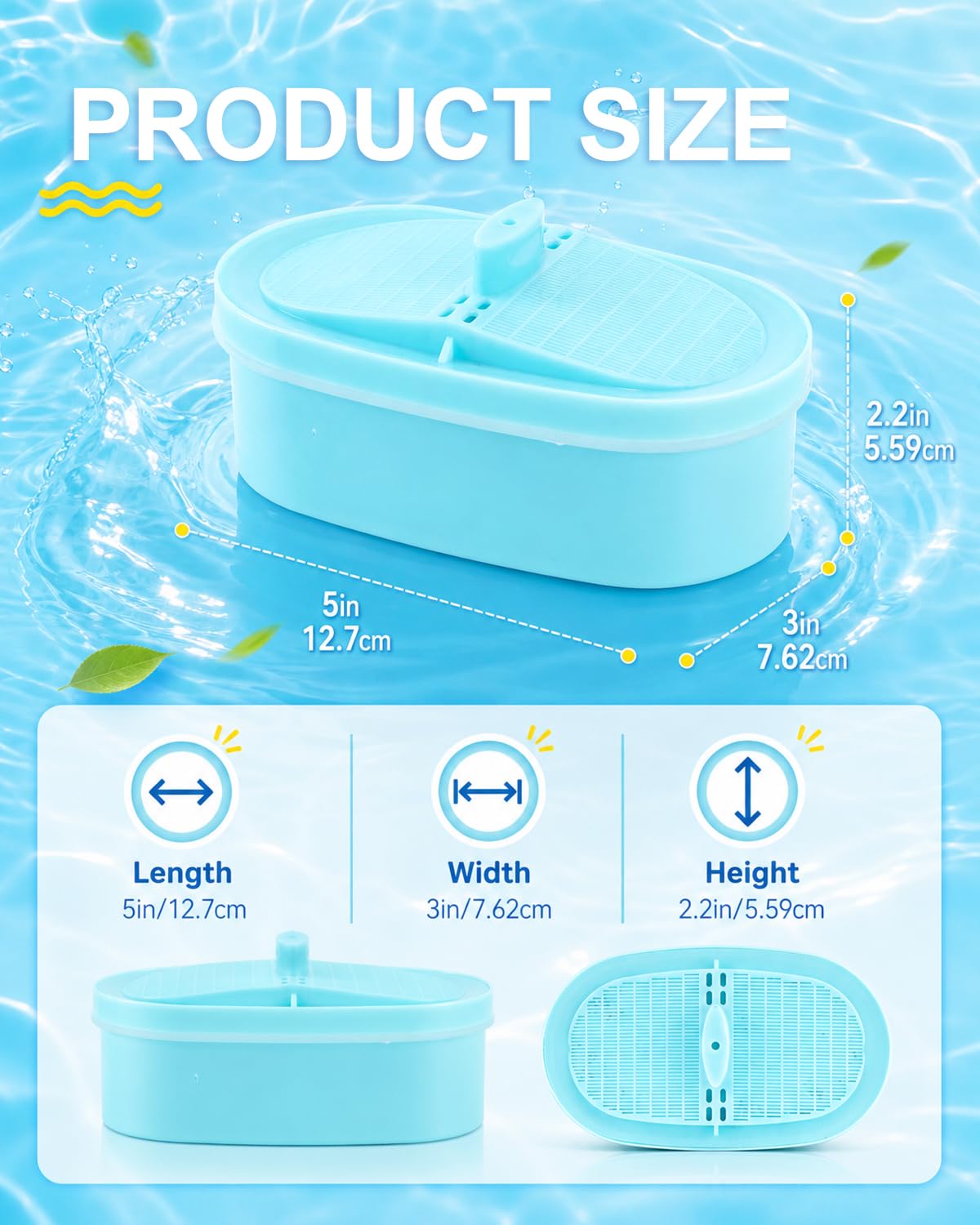 WD-PF-01A Plus Replacement Filter Fit for Water-Drop Pitcher (Blue)