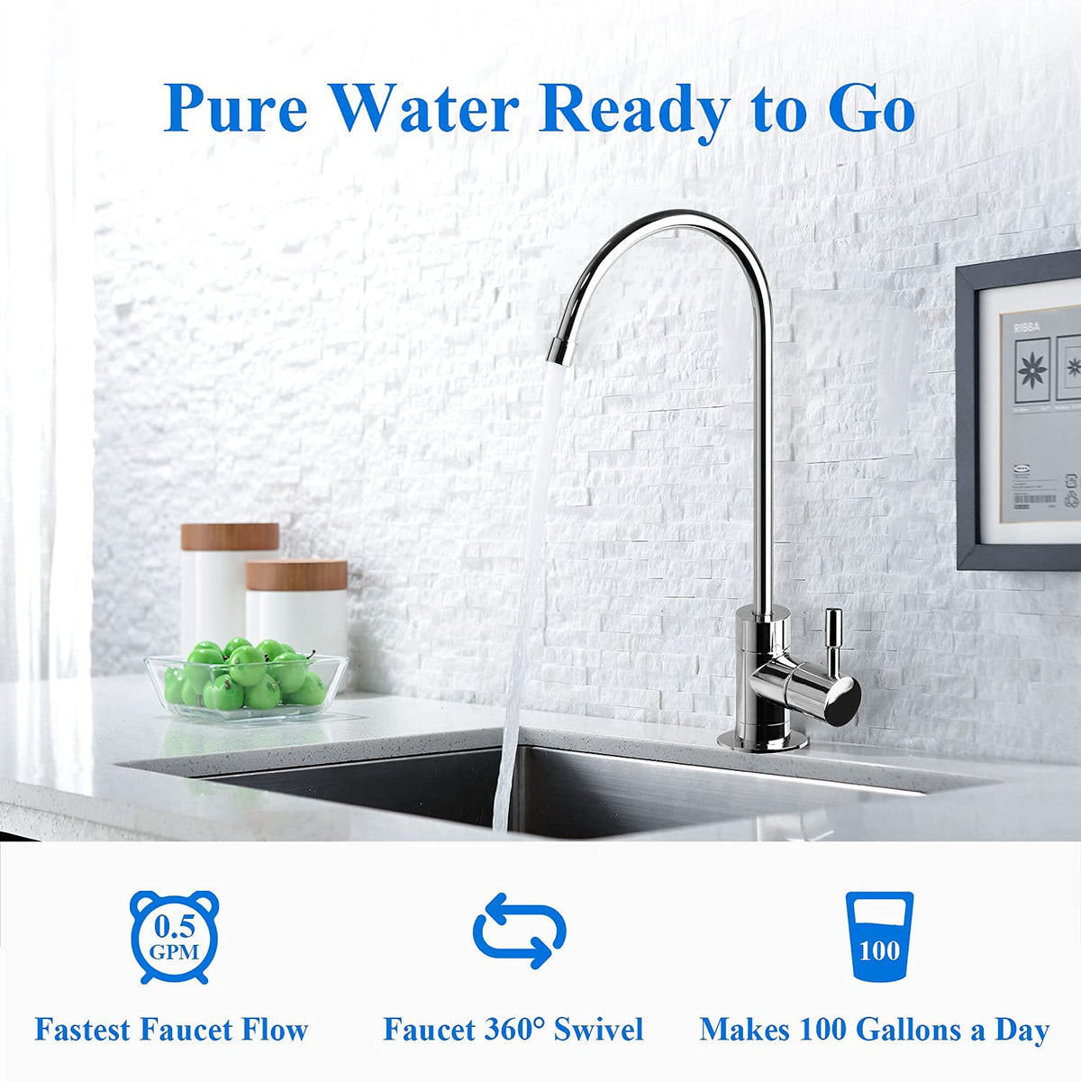 4 Stage Reverse Osmosis RO Drinking Water Filter System