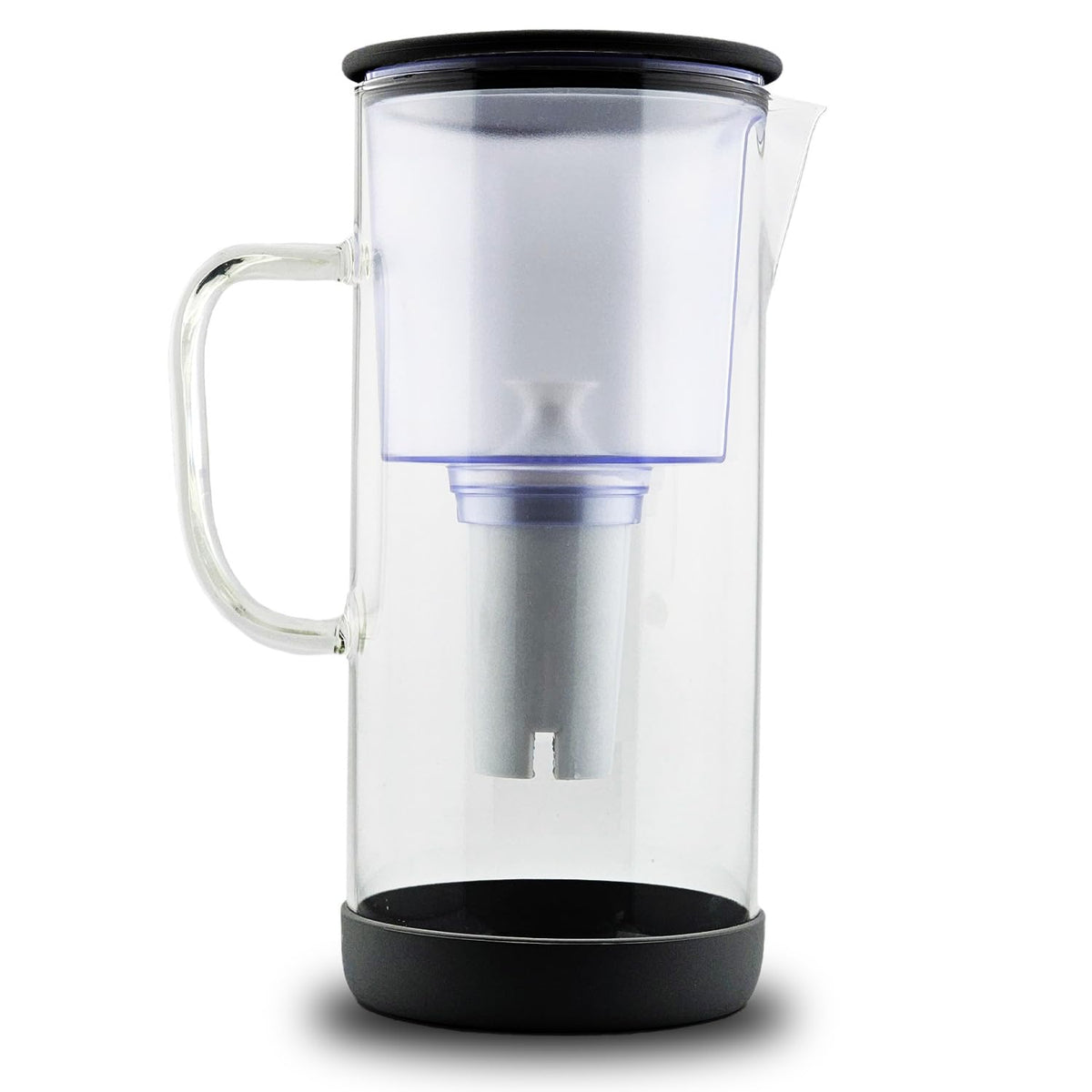 Glass Pitcher with Mineral Rich pH Balancing Filter (Black)