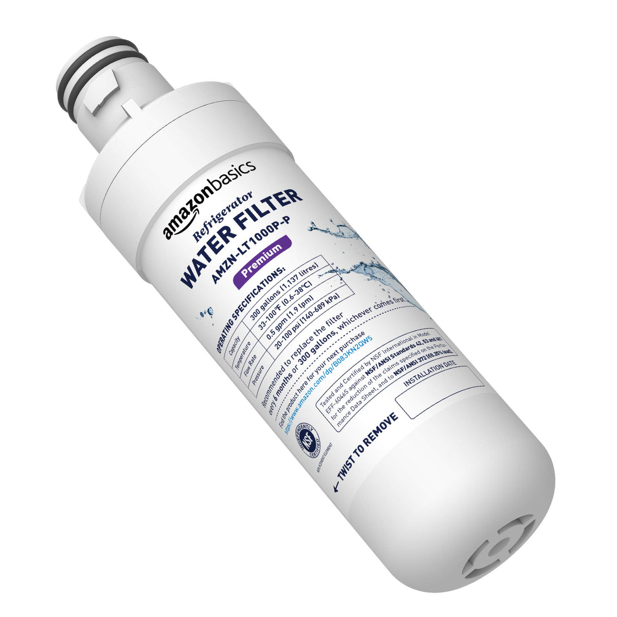 Replacement LG LT1000P Refrigerator Water Filter (Premium Tier)