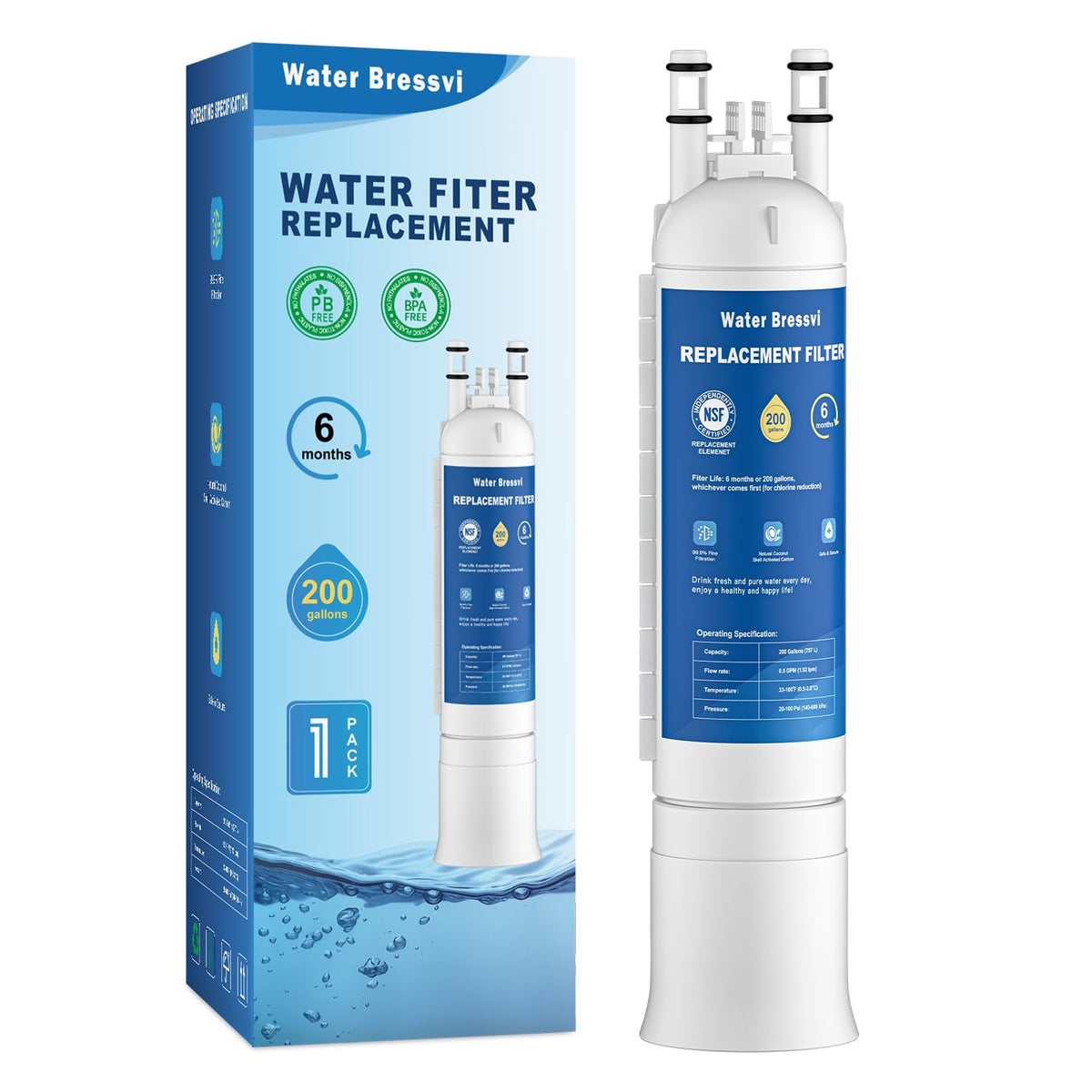 FPPWFU01 Water Filter Replacement Compatible with FPPWFU01