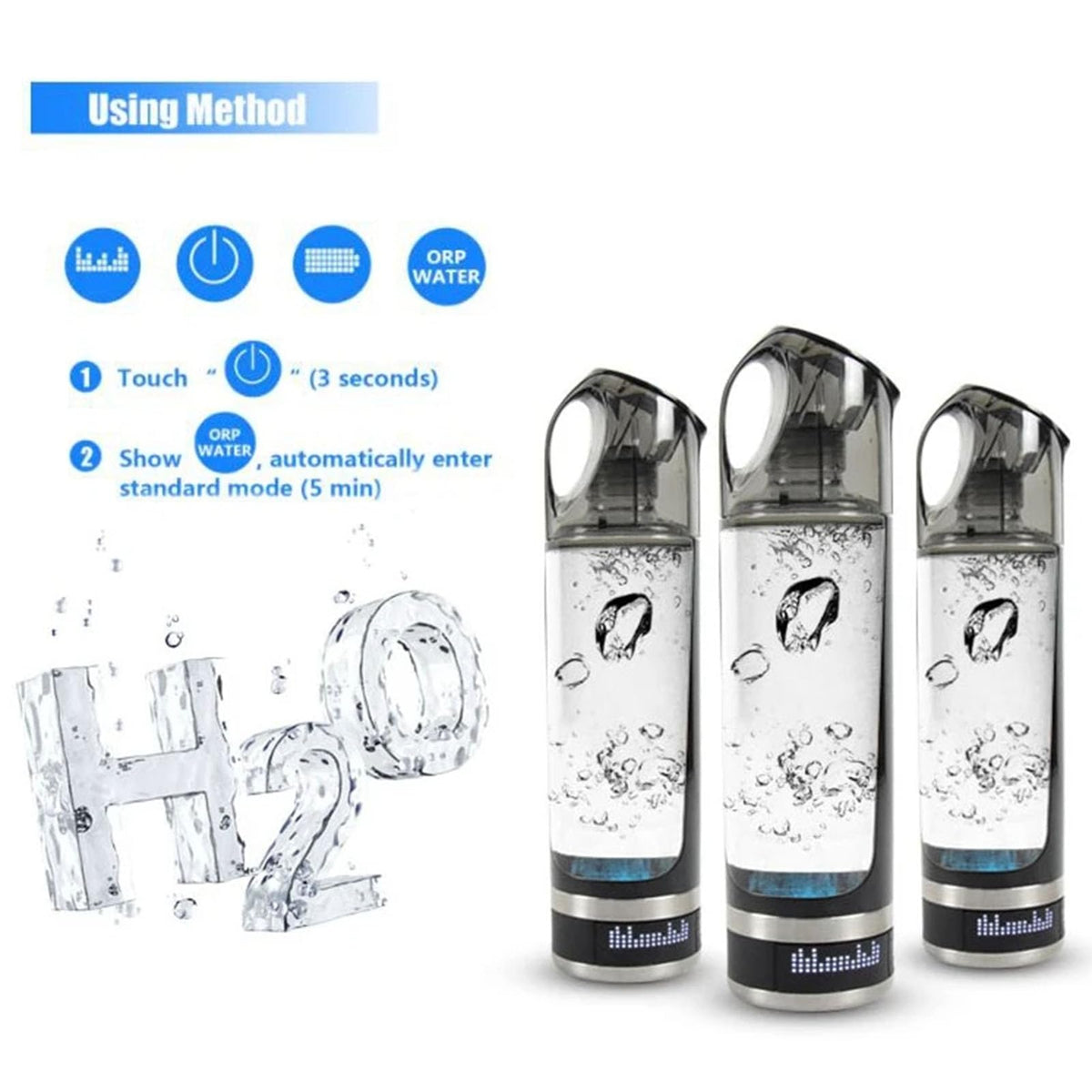 Portable Hydrogen Rich Water Bottle (500ML)