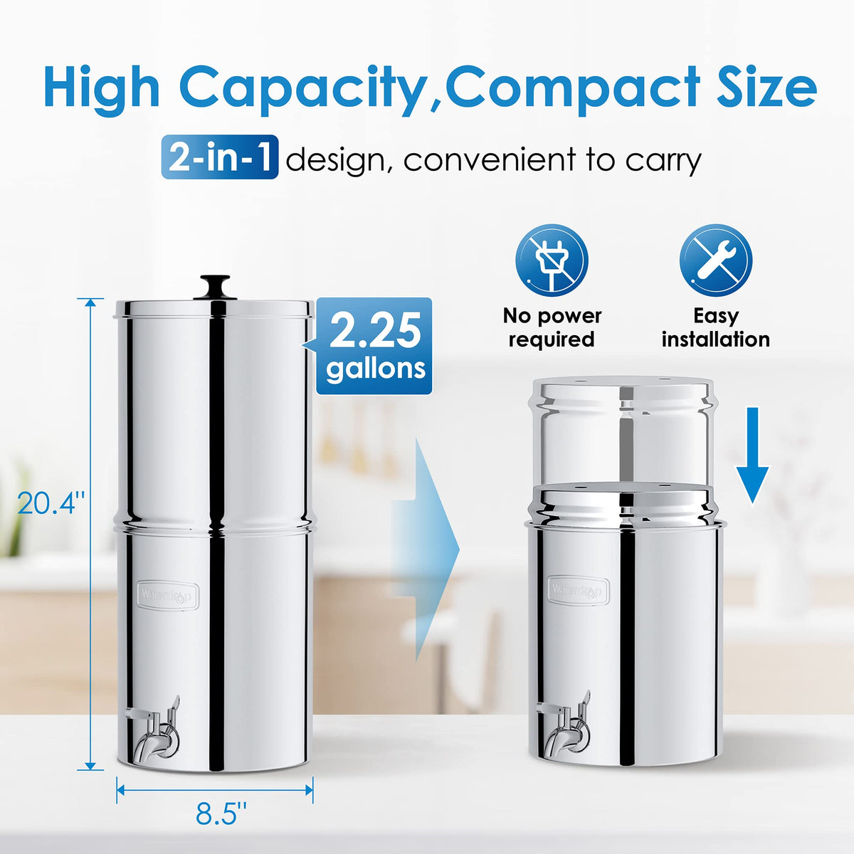 TK A Gravity Water Filter System (2.25G)