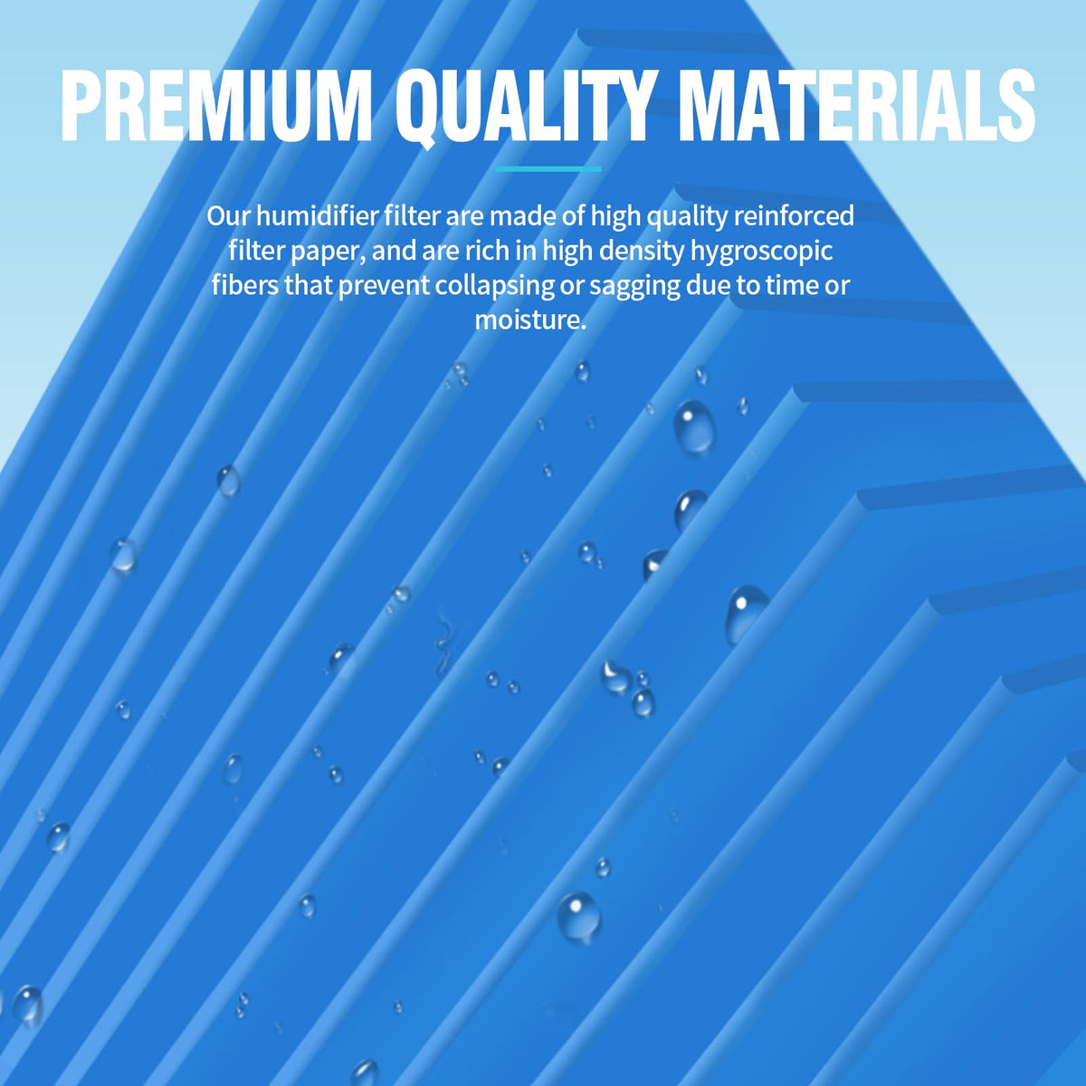 12pcs Wick Replacement Filter and 6pcsTop Fill Humidifier Replacement Filters Compatible with Superior 6000S Smart Evaporative Humidifier (12PACK / Blue)