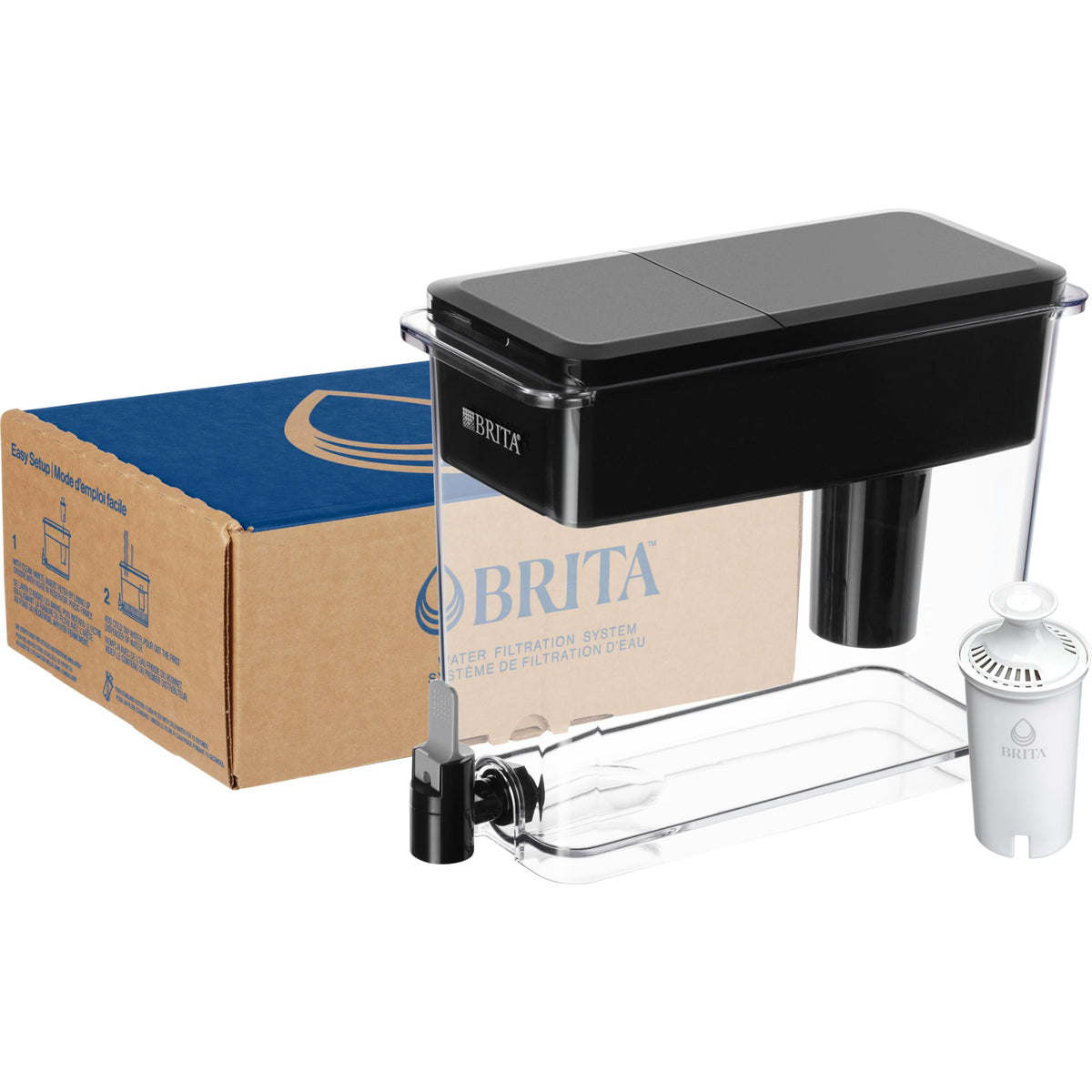 UltraMax Large Water Dispenser With Standard Filter (Black)