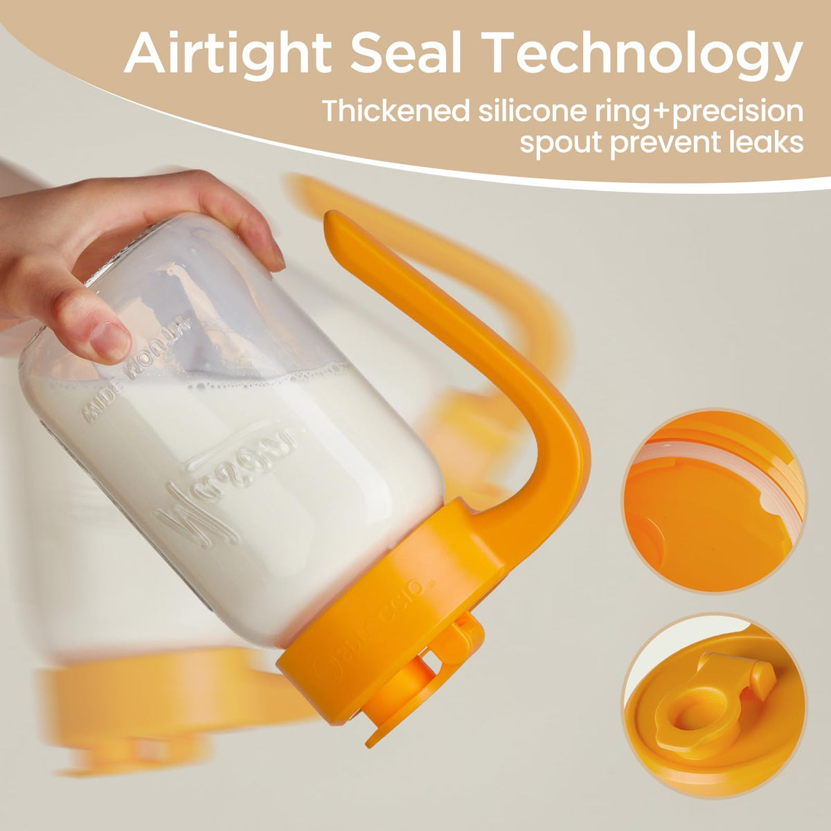 32 oz Glass Pitcher with Lid (Yellow)
