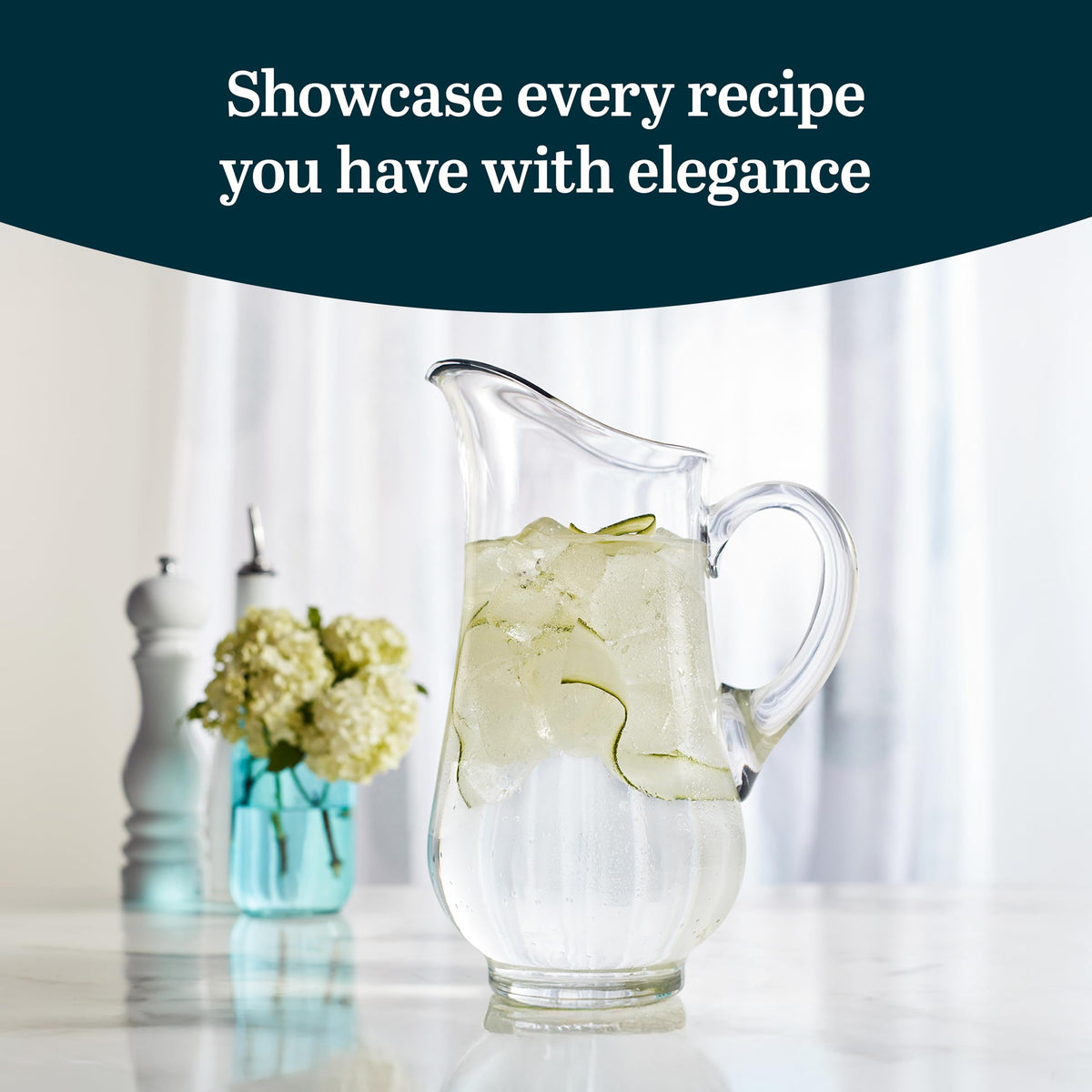 Atlantis Clear Glass Pitcher with Handle for Water & Juice (Atlantis)