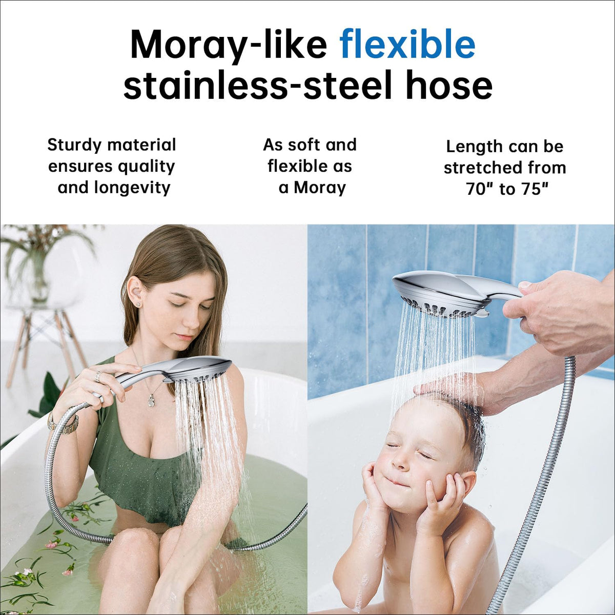 Filtered Handheld Shower Head with 2 Cartridges (Polished Chrome)