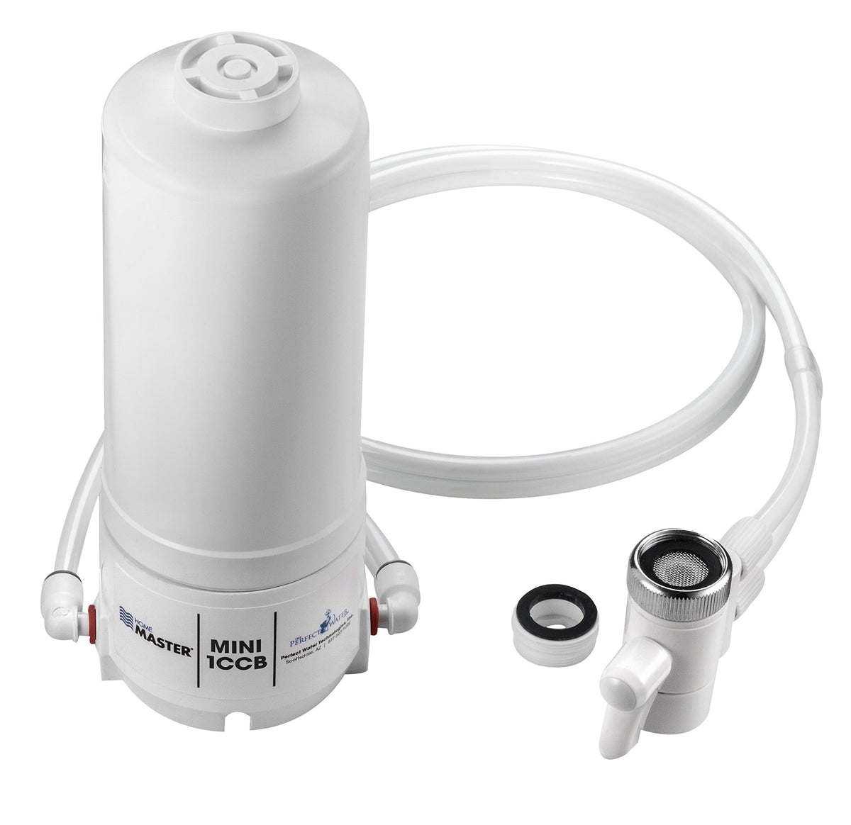 HM-MINI-1CCB Countertop Faucet Filter, 1500 Gallons Replaceable Filter, 1-Micron Absolute, Powerful Catalytic Carbon, Removes Chloramines, Chlorine, Chemicals, VOCs & More, Made in USA (Mini 1CCB)