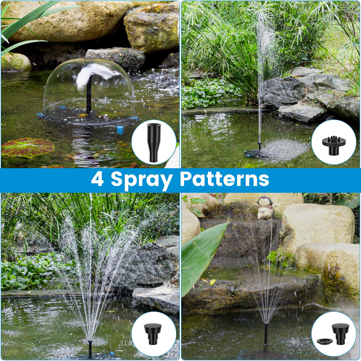 20W Solar Pond Filter Fountain for Outdoor Koi Pond (20W)