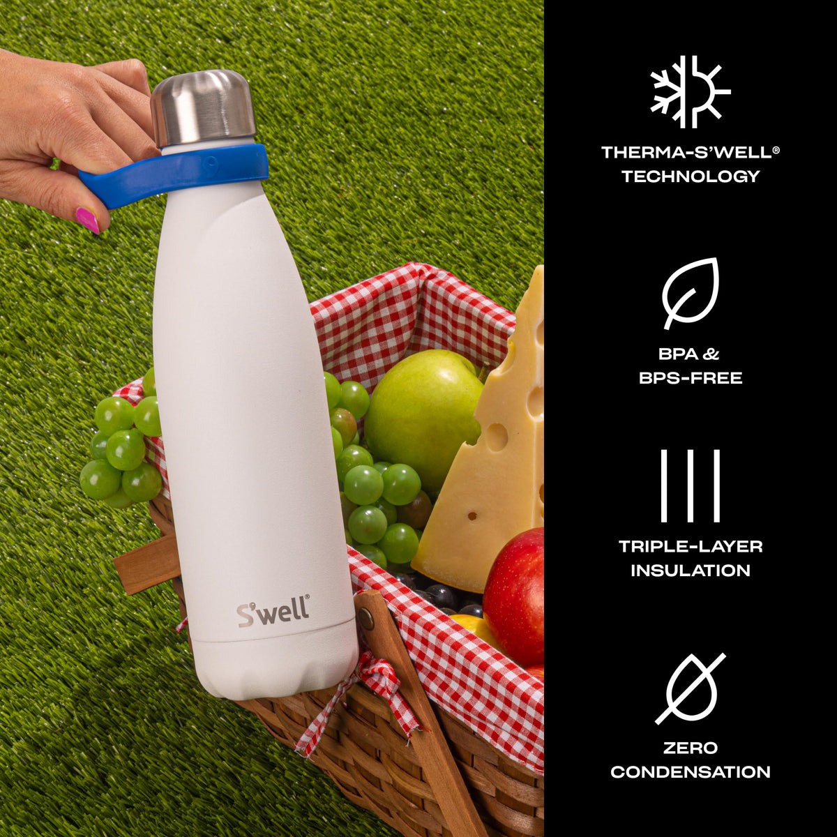 Stainless Steel Water Bottle (Moonstone / 17 Ounces)