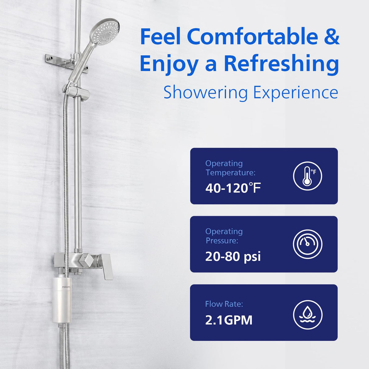 Shower Filter for Hard Water (White / Shower Filter Set)