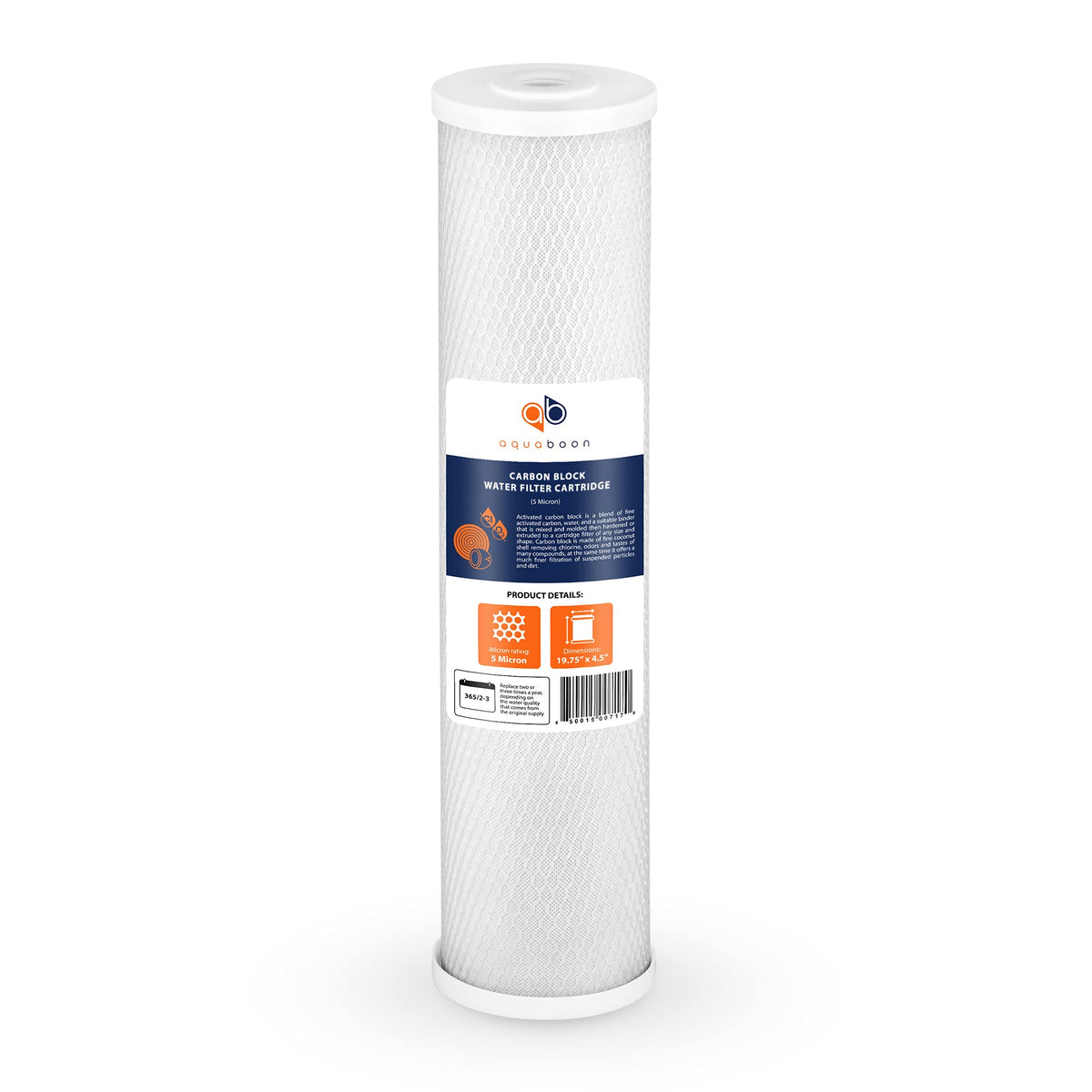 5 Micron 20 x 4.5 Water Filter Cartridges Set of 4 (4-PACK)