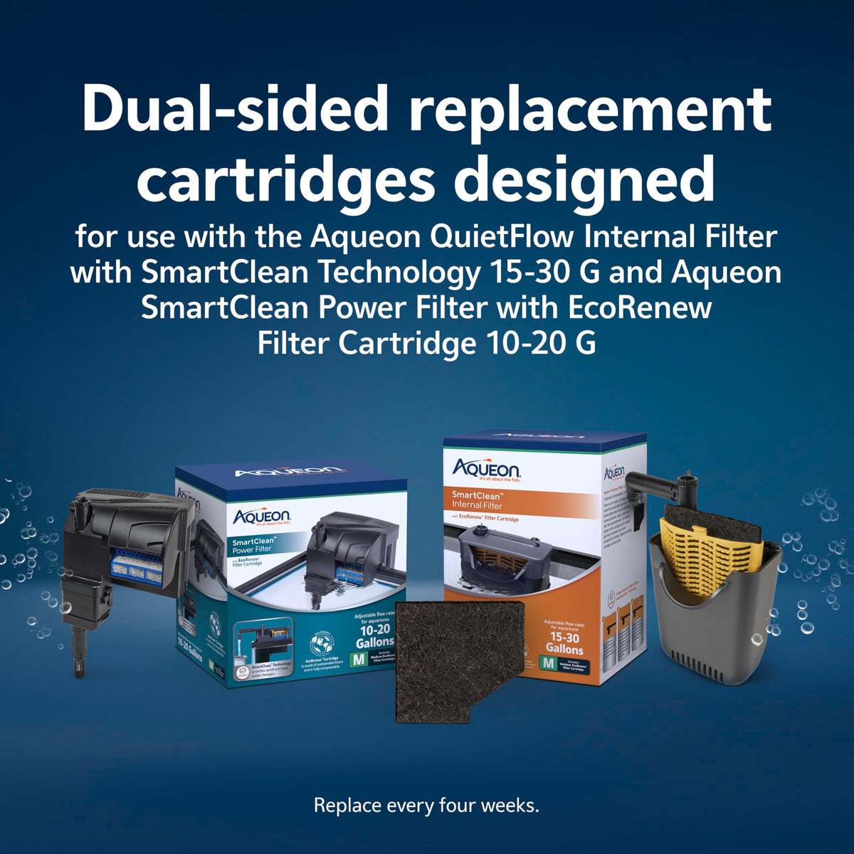 Aquarium Fish Tank EcoRenew Filter Cartridge (EcoRenew / 3 Pack)