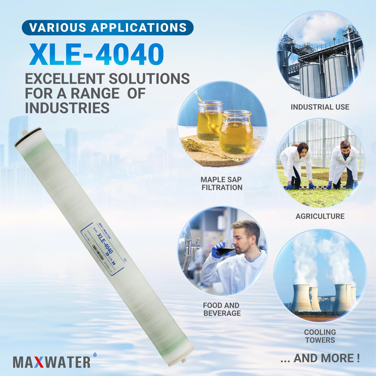 XLE 4040 Reverse Osmosis 4" x 40" RO Membrane (XLE 4040)