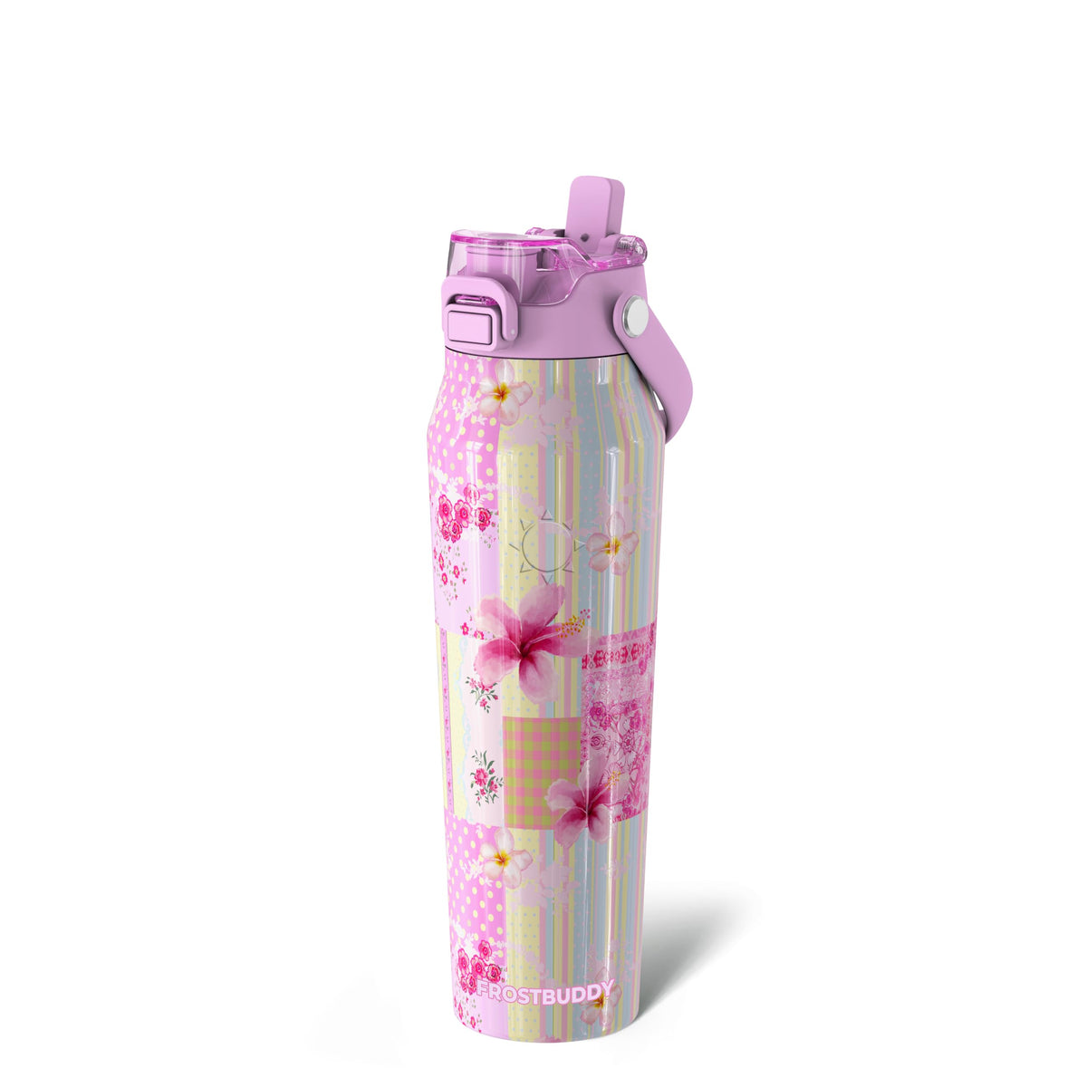 32oz Insulated Water Bottle (Paisley Patch / 32 Ounces)