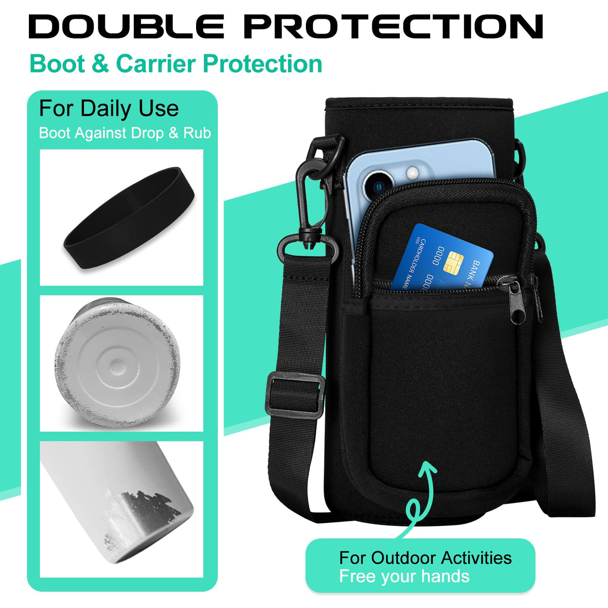 Water Bottle Insulated 40oz with Straw (Navy Blue / 40 Ounces)