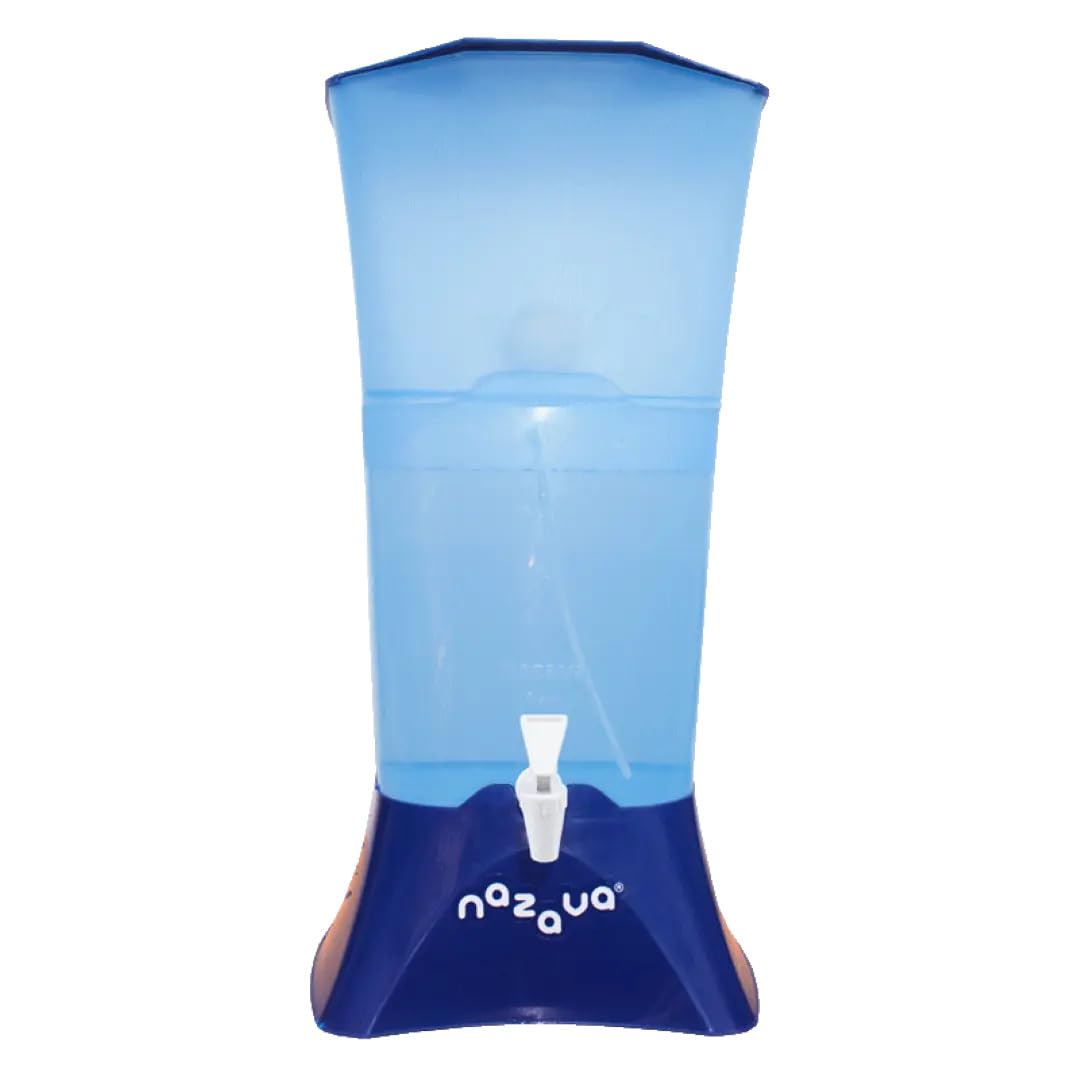 Gravity Fed Water Filter Dispenser and Countertop Unit for Every Day Use (Blue)