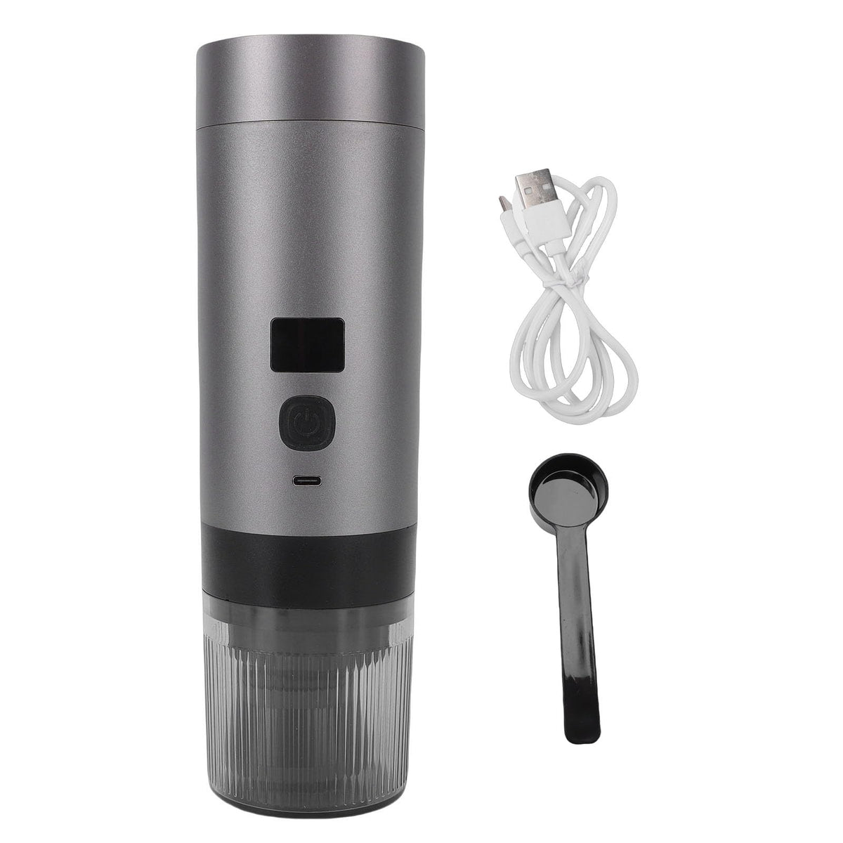 Coffee Makers 3 in 1 Rechargeable Coffee Maker with Spoon 200ml Fast Heating Temp Digital Display Fine Mesh Filter Cold Hot Extraction for Camping Office Portable Machine