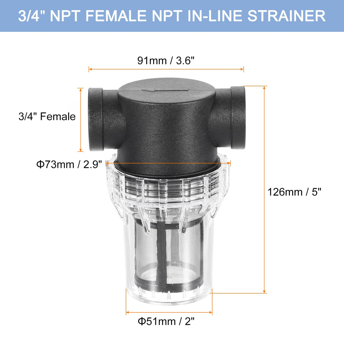 Pressure Washer Filter 3 (3/4" / 100 Mesh)
