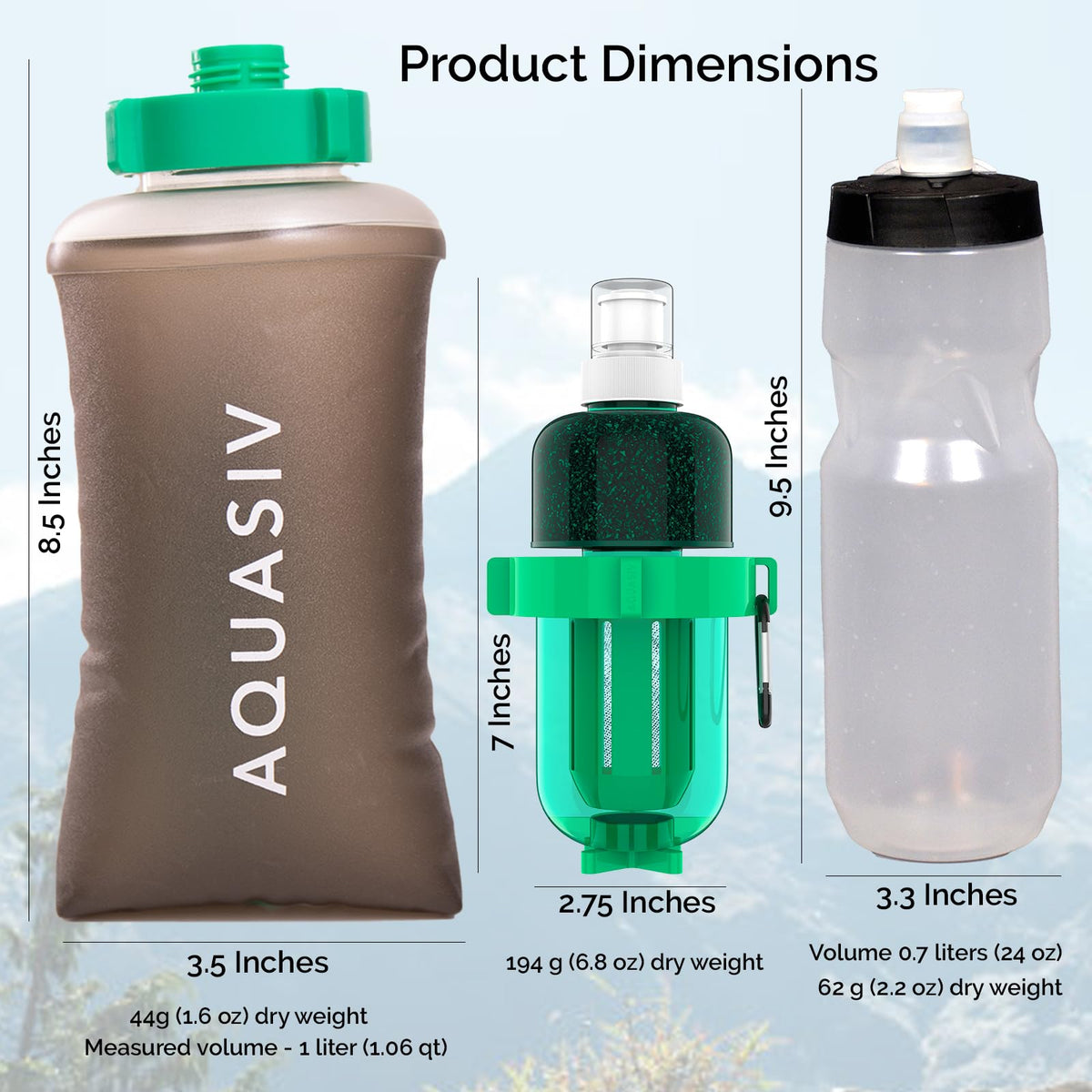 Gravity Water Filter Kit with HFM & Carbon Filter (Weekender Kit)
