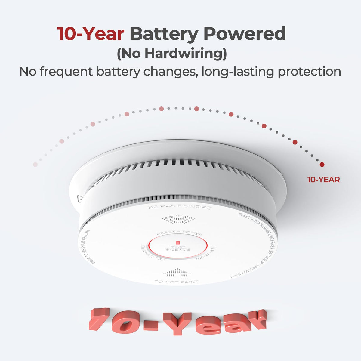 Siterlink Smoke Detector Carbon and Monoxide Detector Combo 1 Pack (Standalone Model / 3 Pack)