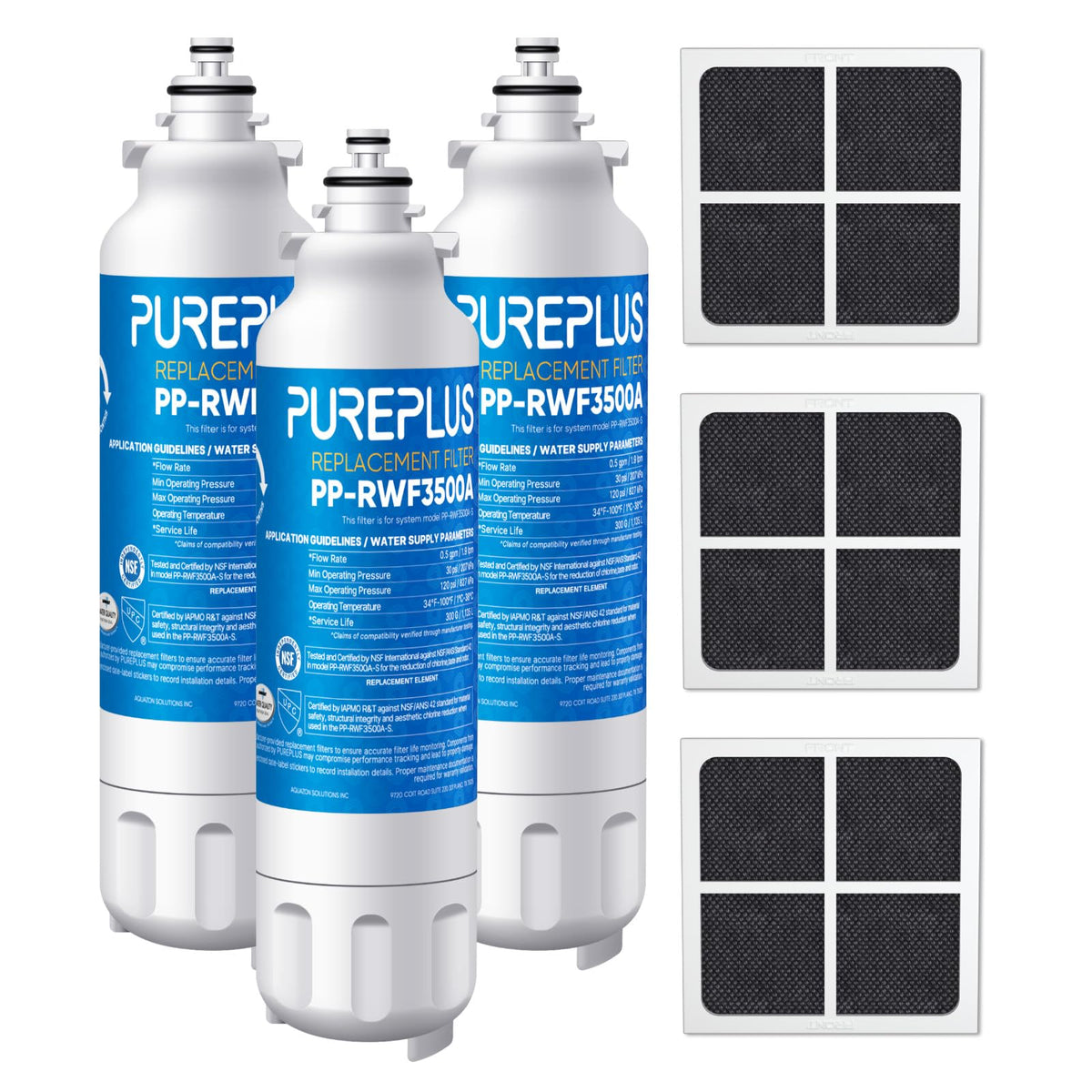 RWF3500A Water Filter Replacement for LG LT800P (Standard / 3 Count (Pack of 1))