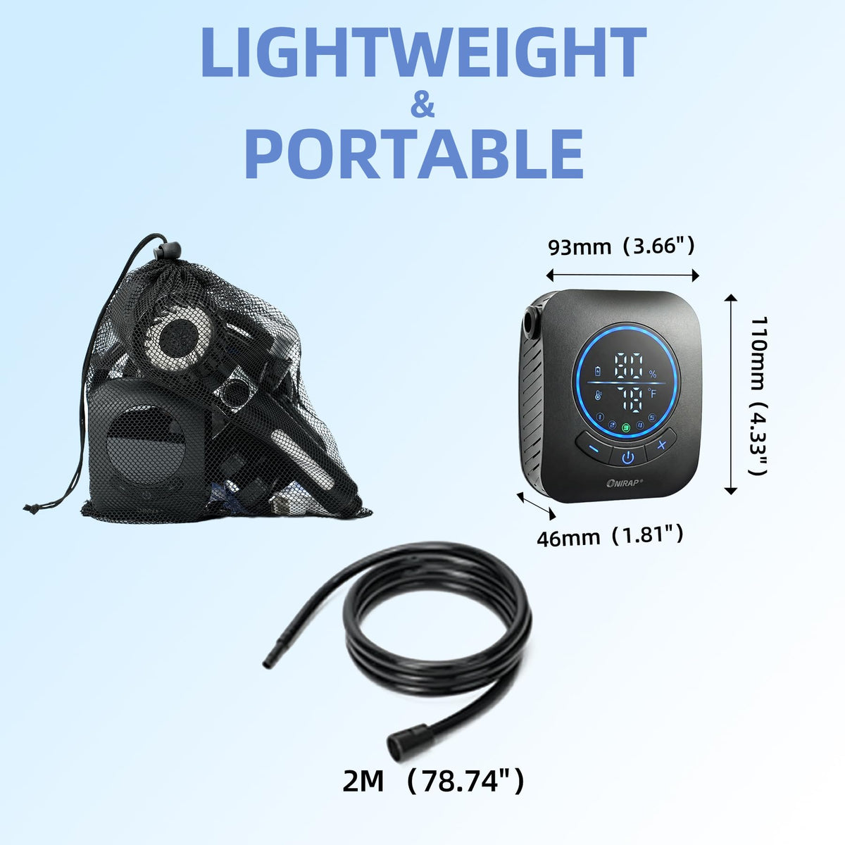 Portable Shower for Camping (BLACK)