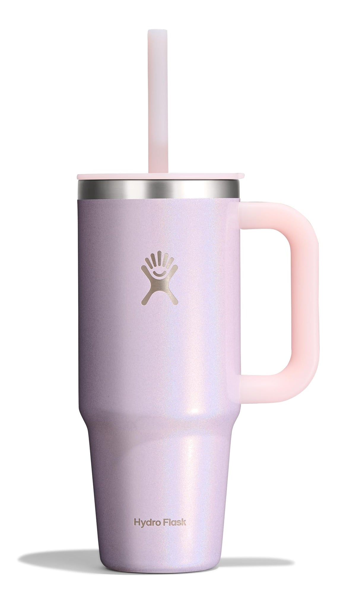 Travel Tumbler with Handle (GLIMMER PINK / 24 Ounces)