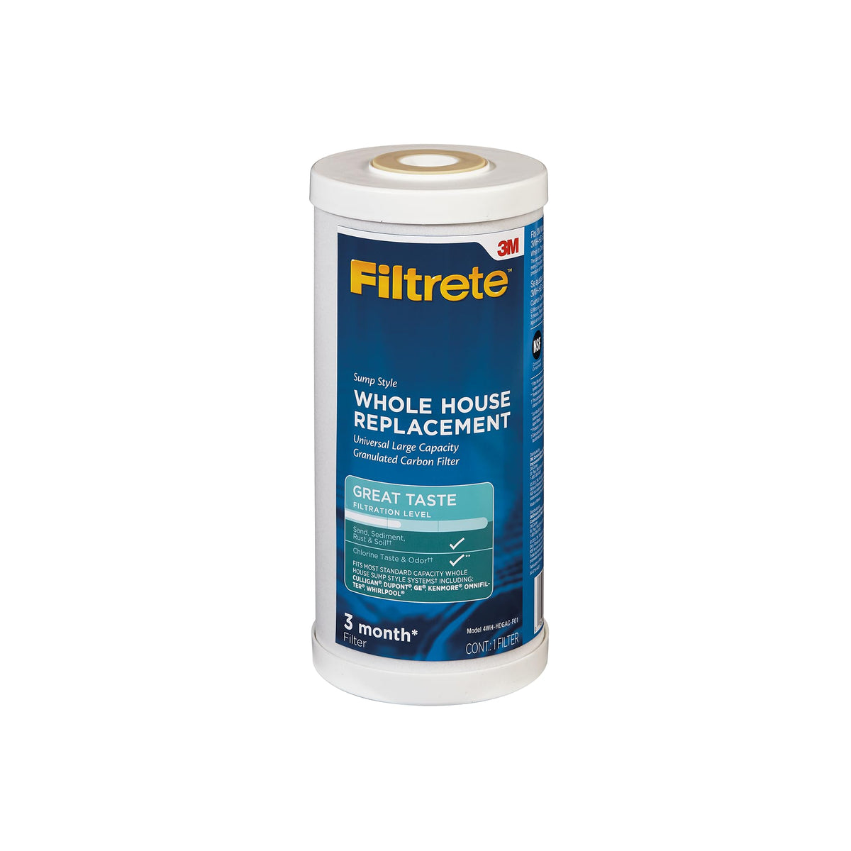 Large Capacity Carbon Whole House Filter 4WH (1 Count (Pack of 1))