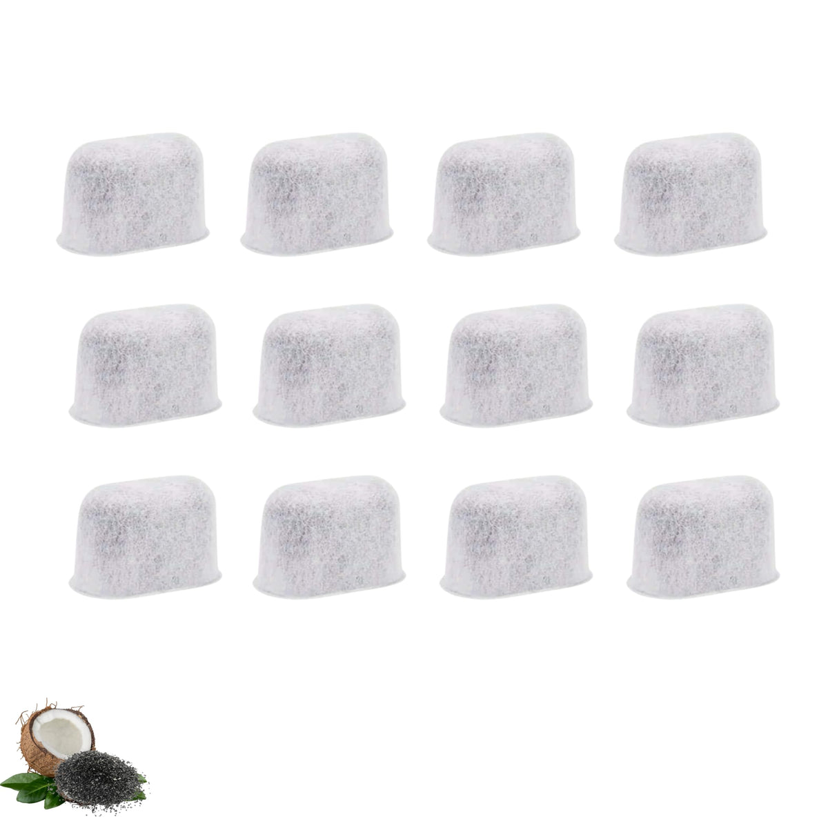 12 NISPIRA Replacement Activated Charcoal Water Filters for Cuisinart Coffee Machines (12 PK)