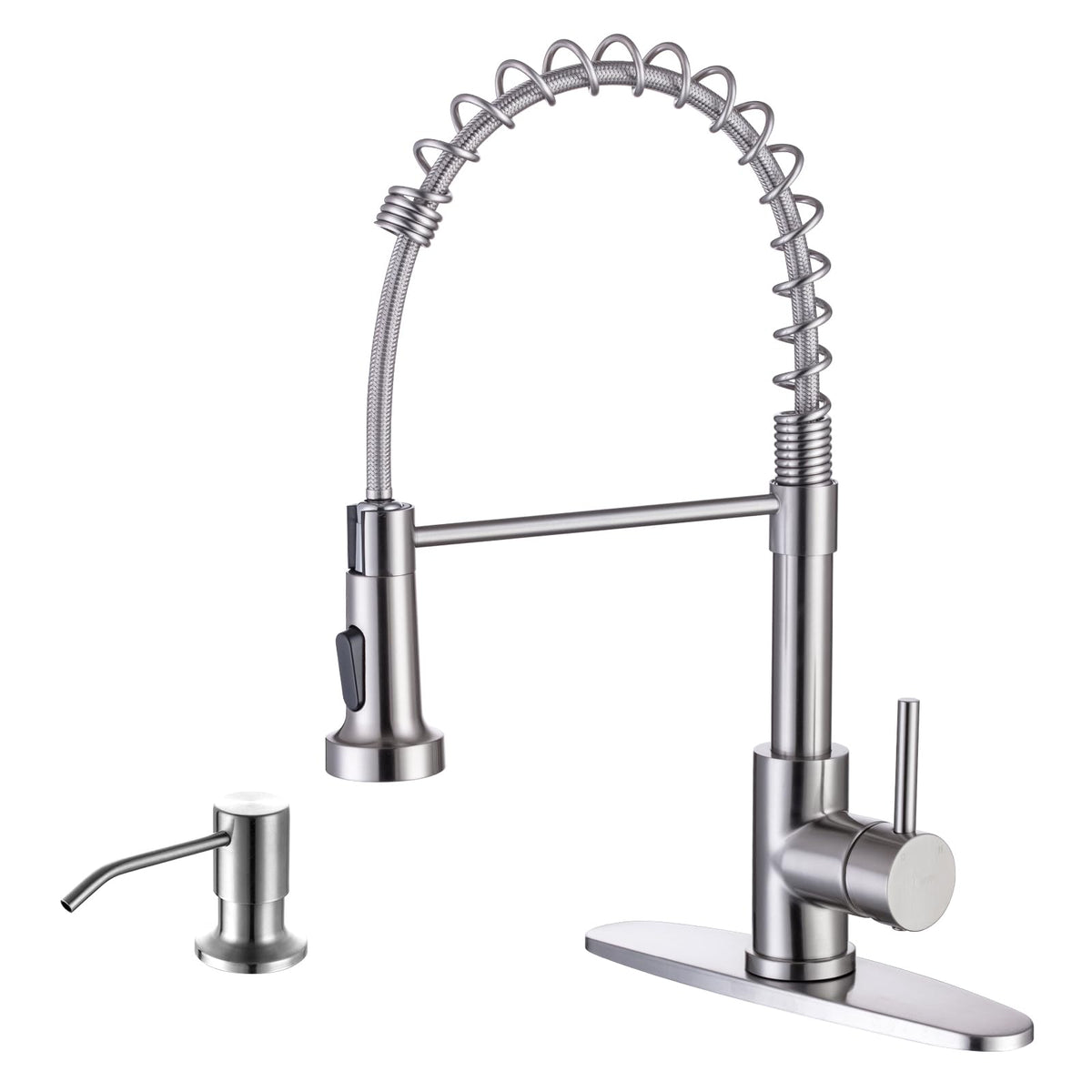 Kitchen Faucet with Soap Dispenser (Brushed Nickel)