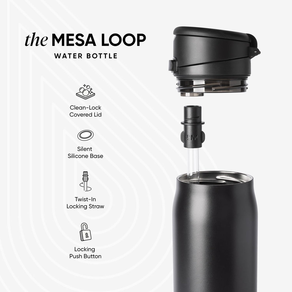 Water Bottle with Straw & Handle (30 Ounces / - Cateye: Key Lime)