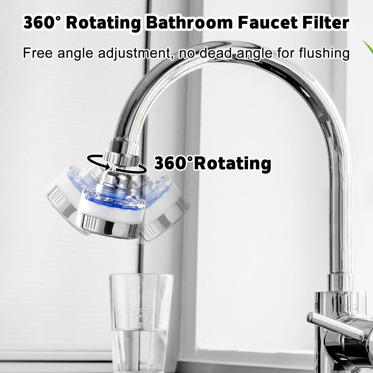 3 Pack Sink Water Filter Faucet (A-3 Filter & 15 Cartridges)