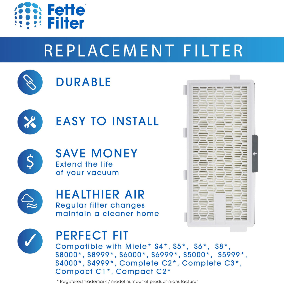 Vacuum Replacement Filter 2 (Pack of 2)