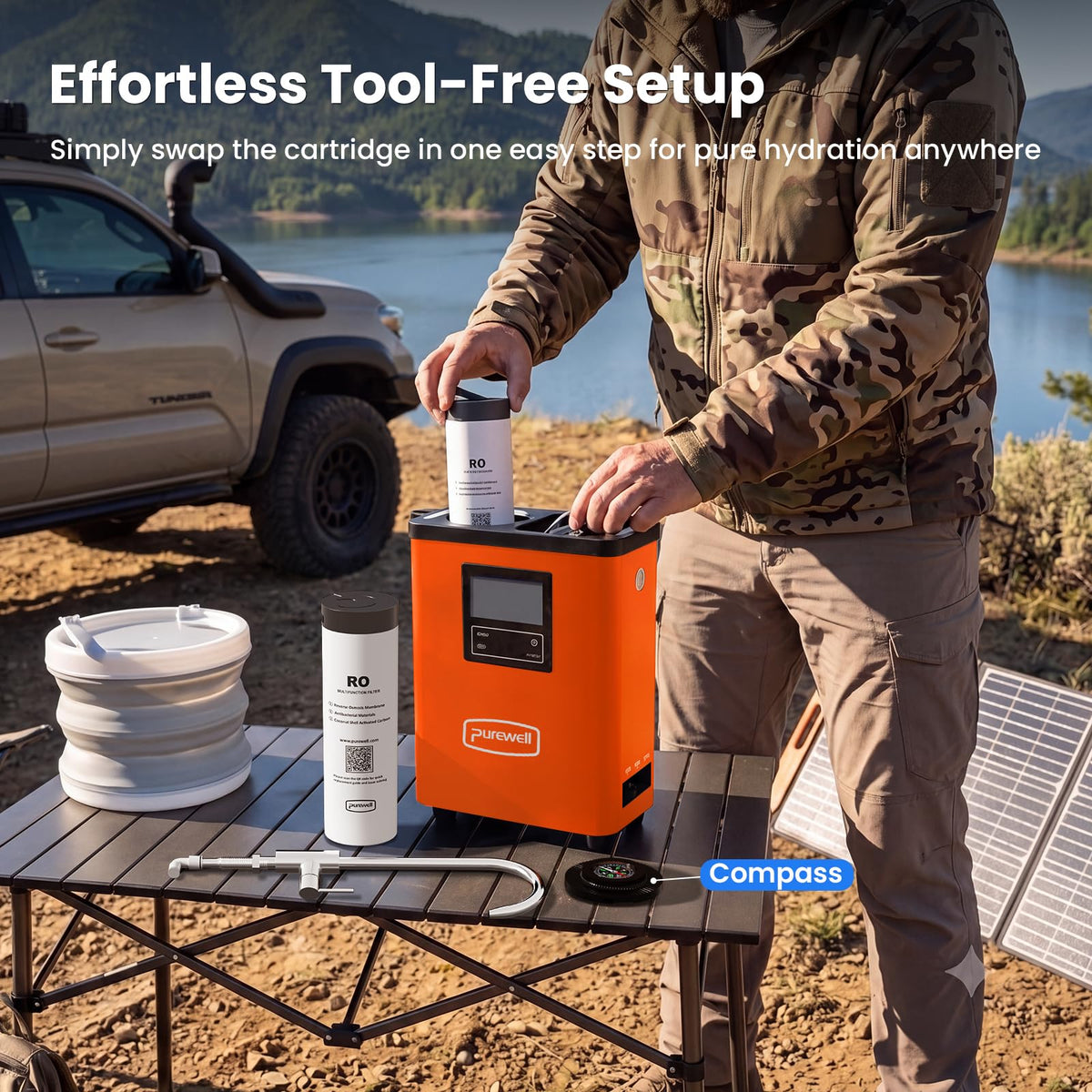 Portable Electric RO Water Filter System with UV Light (Orange / 1)