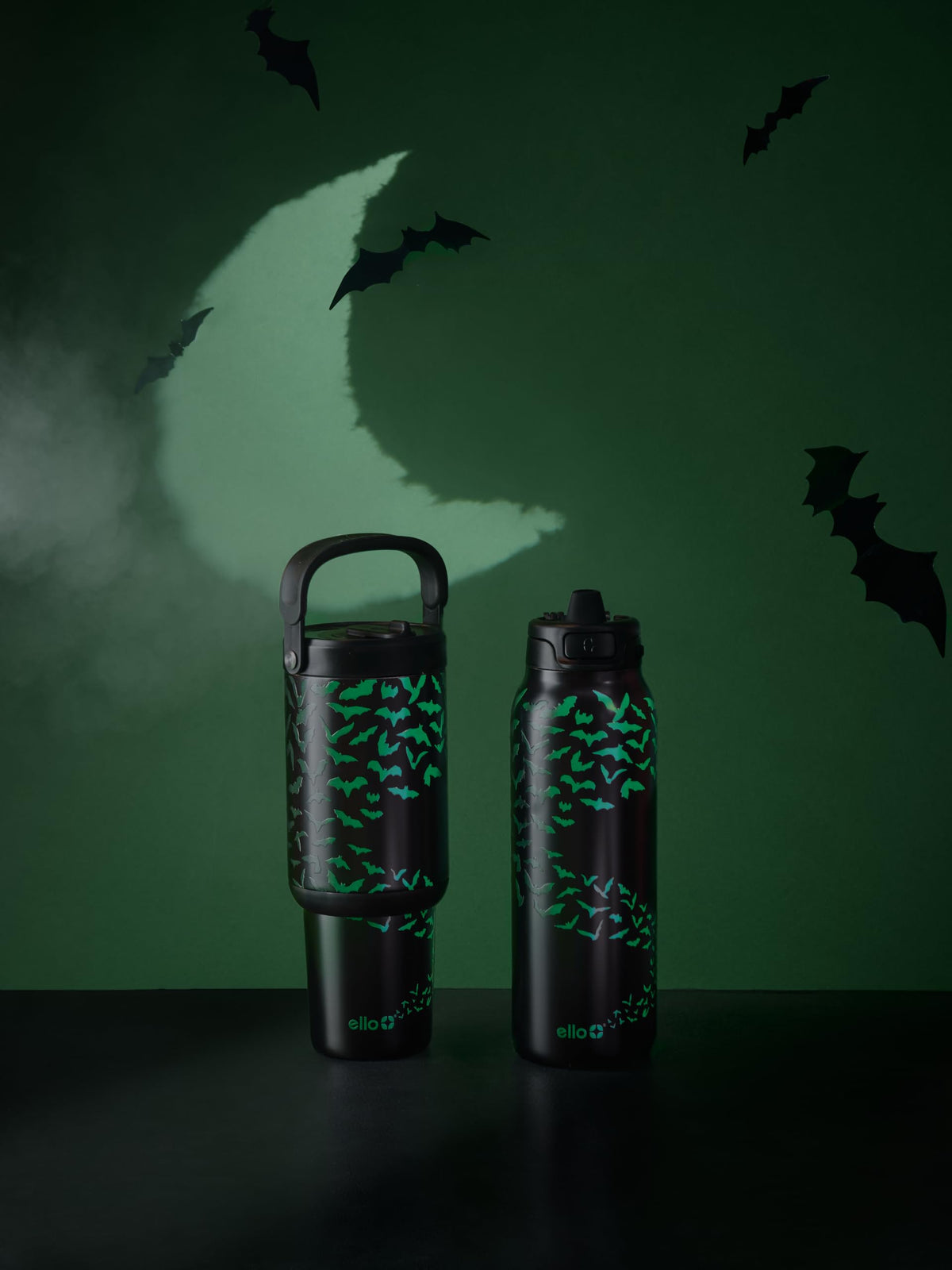 Pop & Fill 32oz Stainless Steel Water Bottle with QuickFill Technology (32oz / Nocturnal Bat)