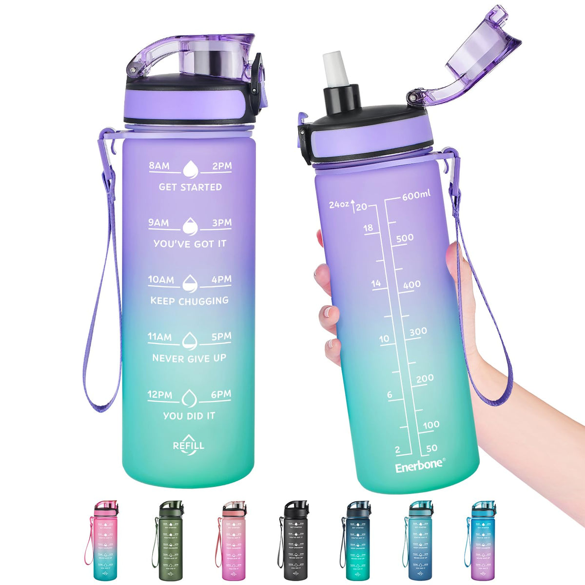 24 oz Water Bottle (Lavender / 24 Ounces)
