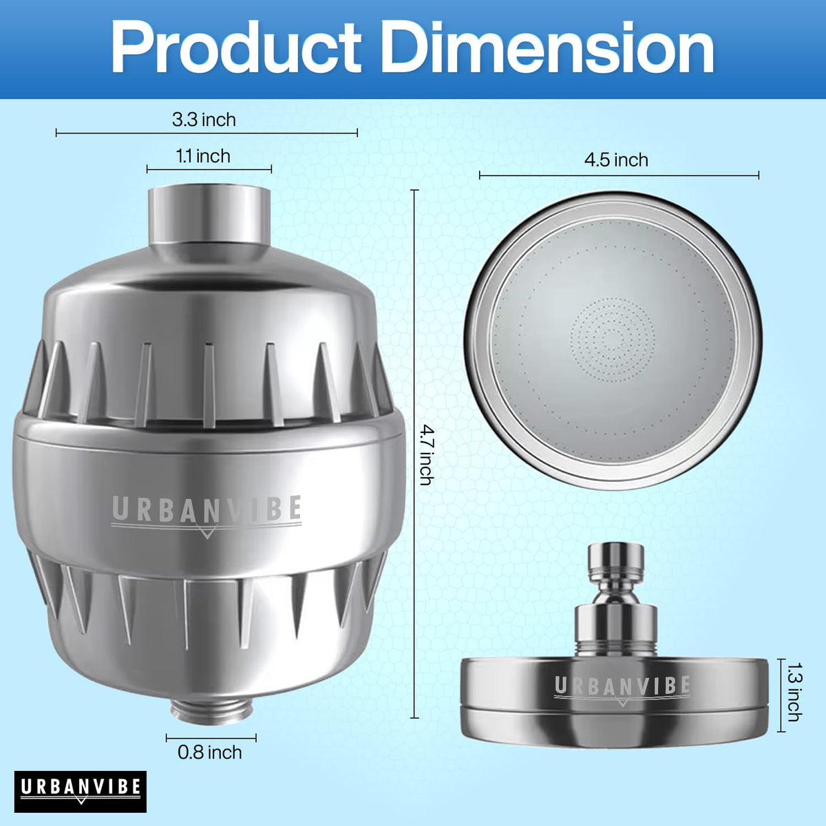 Luxury Filtered Shower Head Set 20+3 Stage Shower Filter for Hard Water