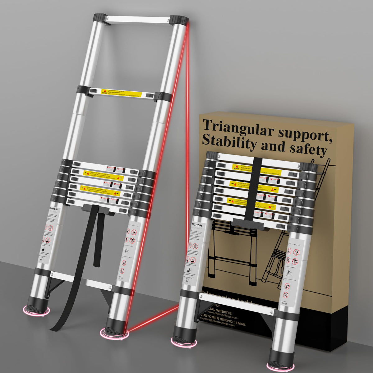 Telescoping Ladder (Metallic Gray / 8.5 FT)