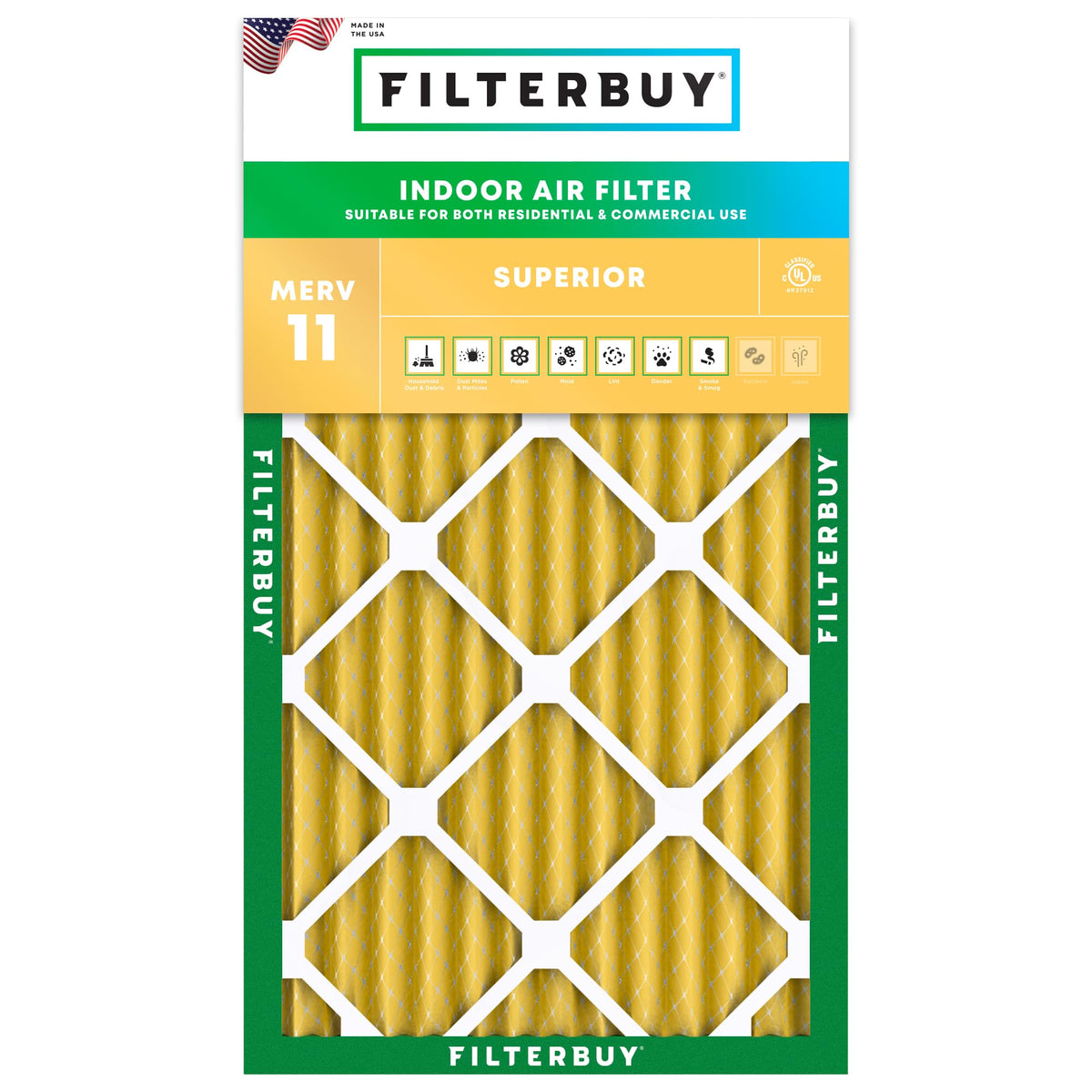 12.5x21x2 Air Filter MERV 11 Pet & Allergy Defense (12.5x21x2)