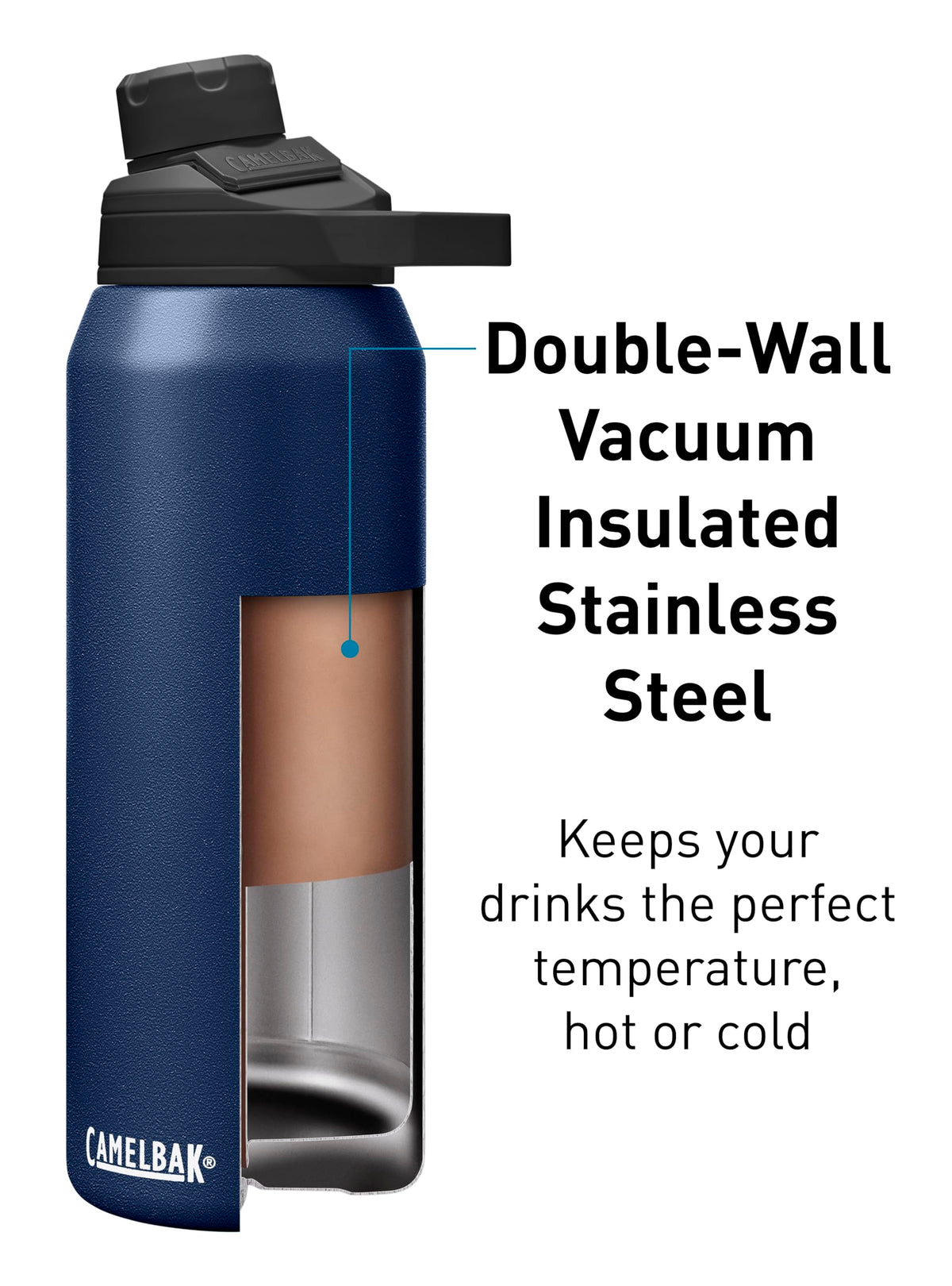 Chute Mag Stainless Steel Water Bottle 25oz (25 Ounces / Navy)
