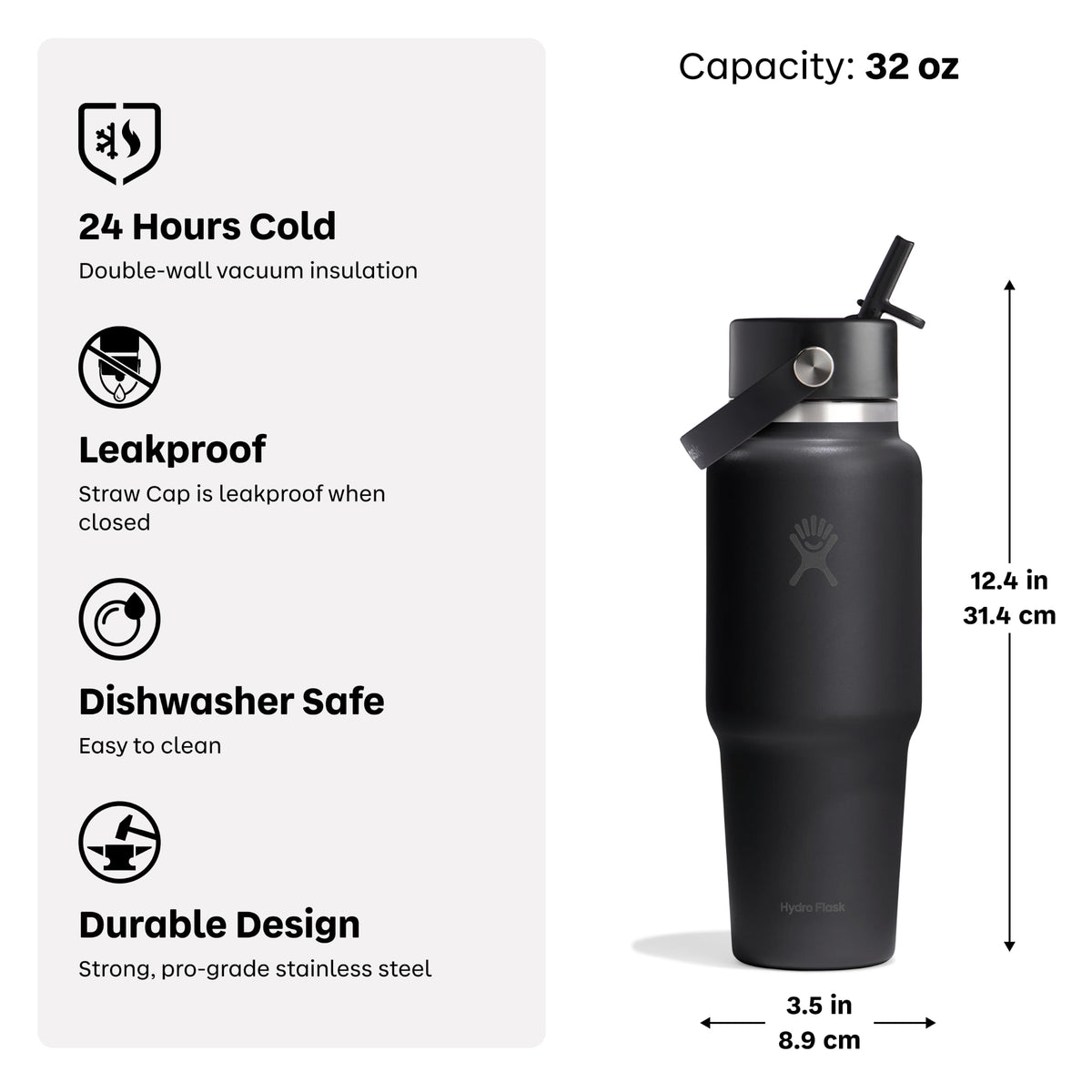 Travel Water Bottle (32 Oz / Palmer Green)
