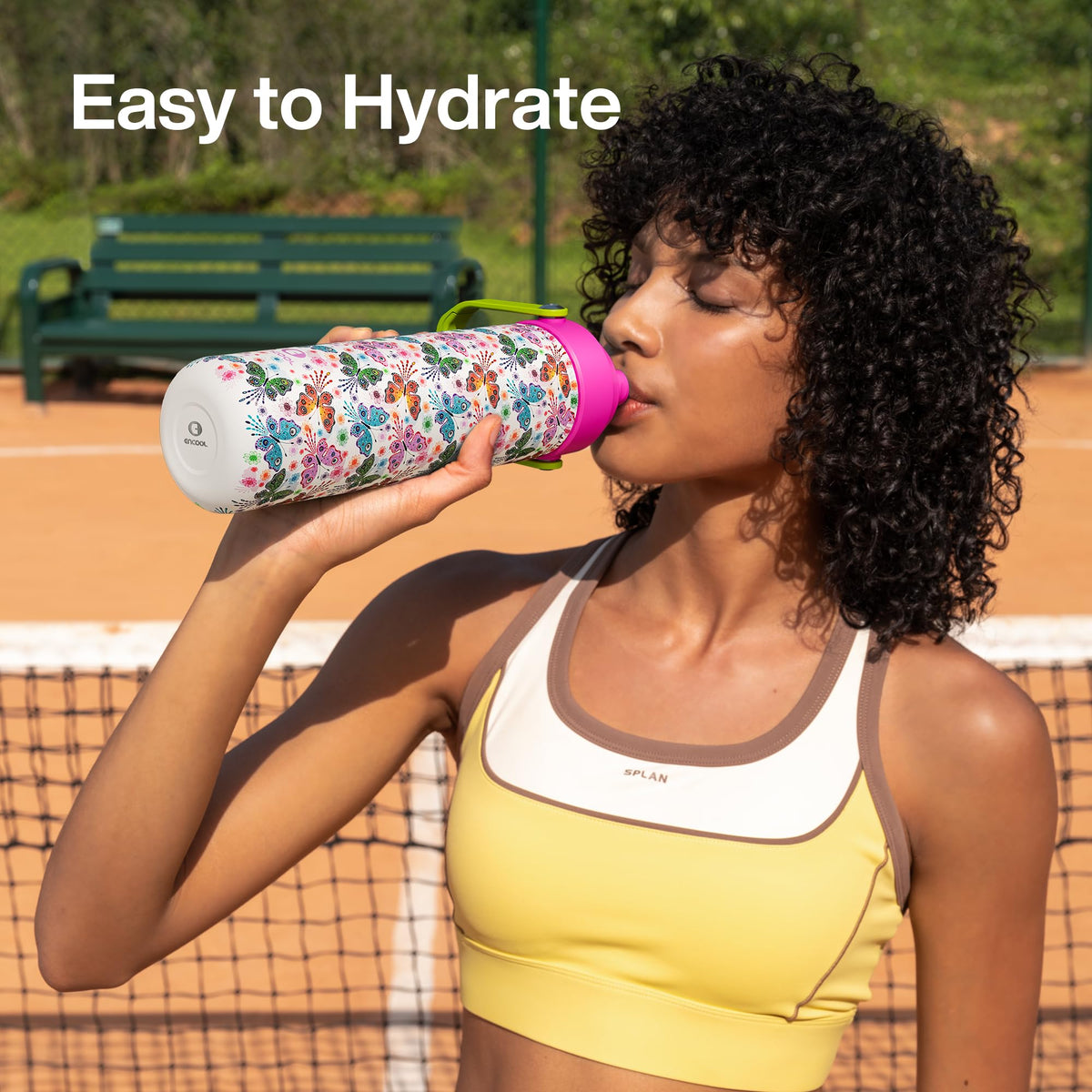 Insulated Water Bottle with Straw Stainless Steel Water Bottle (26 Ounces / Aesthetic Butterfly)