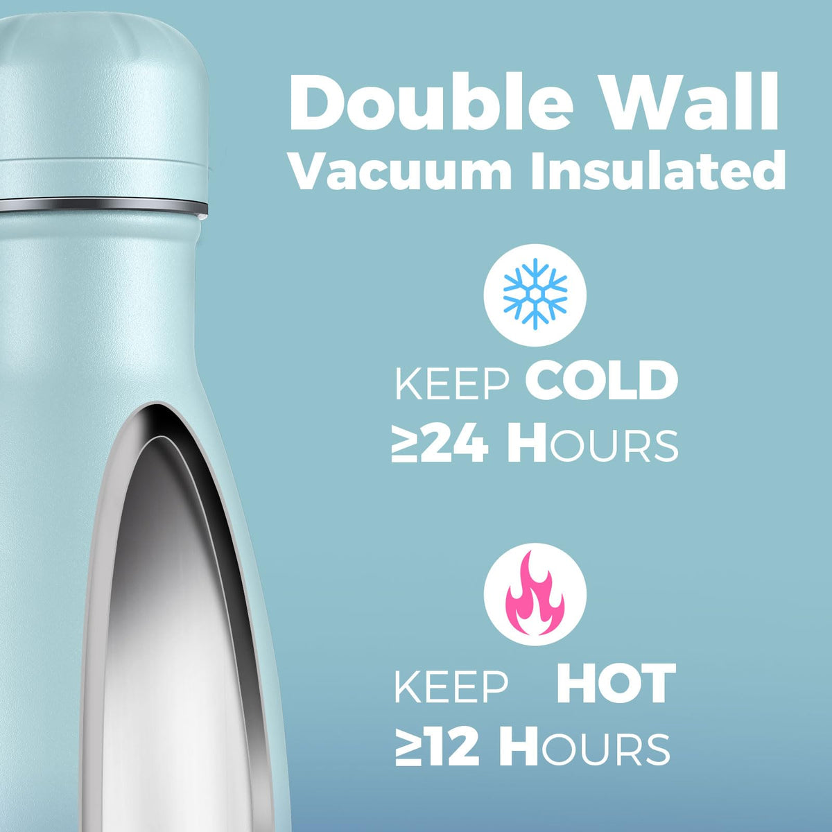 17oz Insulated Water Bottles MultiPack（Green Blue (Green Blue)