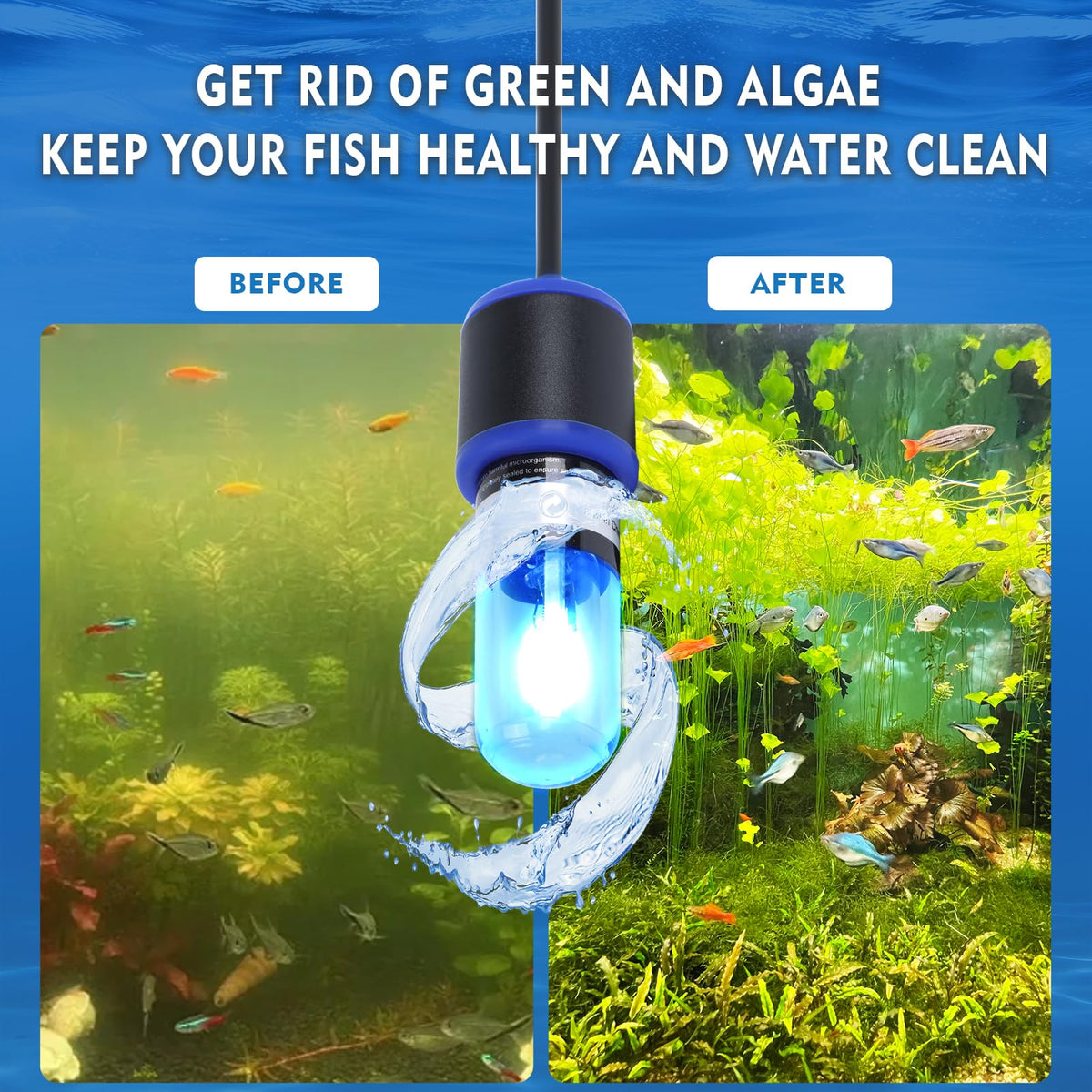 3W Mini UVC Aquarium Sterilizer Light (Switch / Switch 3w)