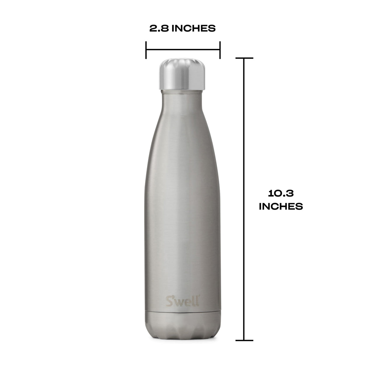 Stainless Steel Water Bottle 17 oz Silver Lining (Silver Lining / 17 Ounces)