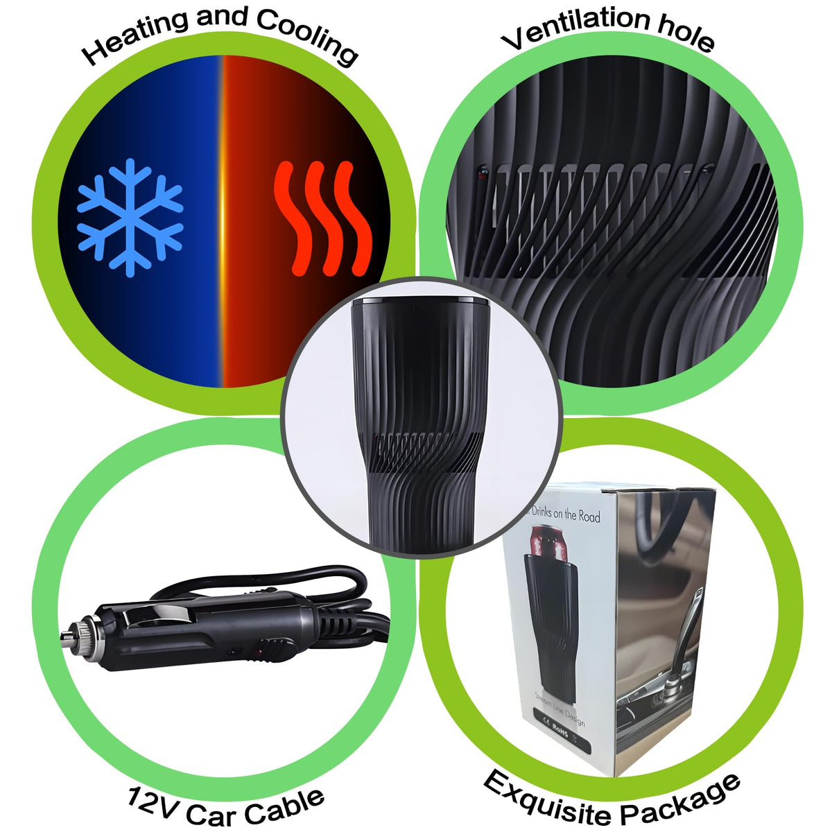 Smart 2‑in‑1 Car Cup Warmer Cooler